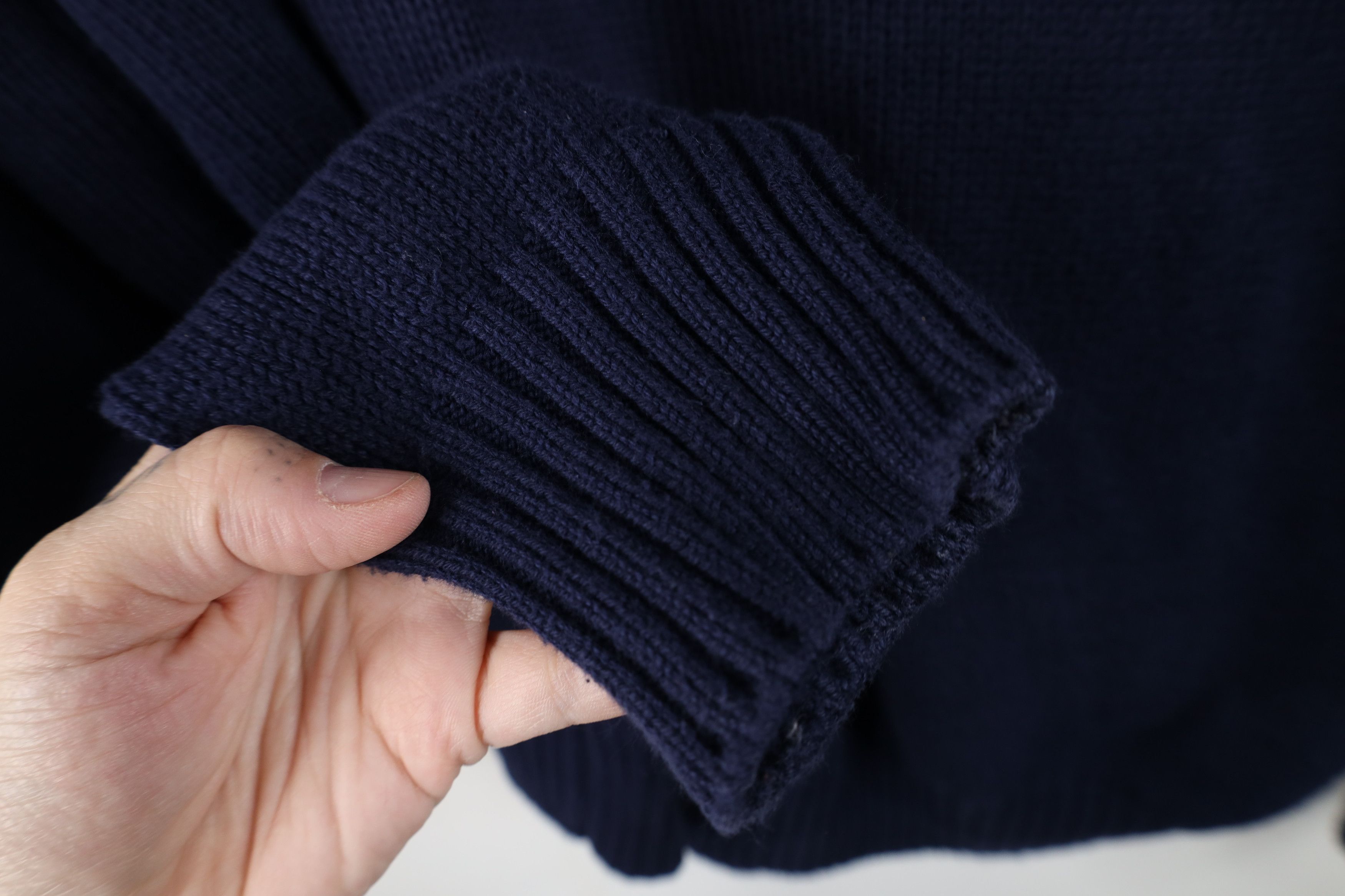 Lands' End Vintage 90s Lands End Blank Cotton Knit Crewneck Sweater USA Size US XL / EU 56 / 4 - 9 Thumbnail