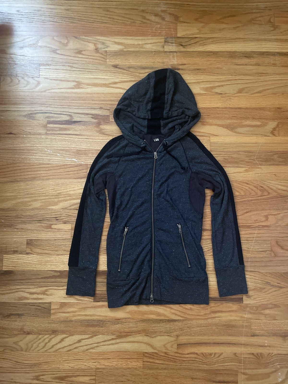 Le Grande Bleu L G B Lgb Boxer Hoodie In Grey