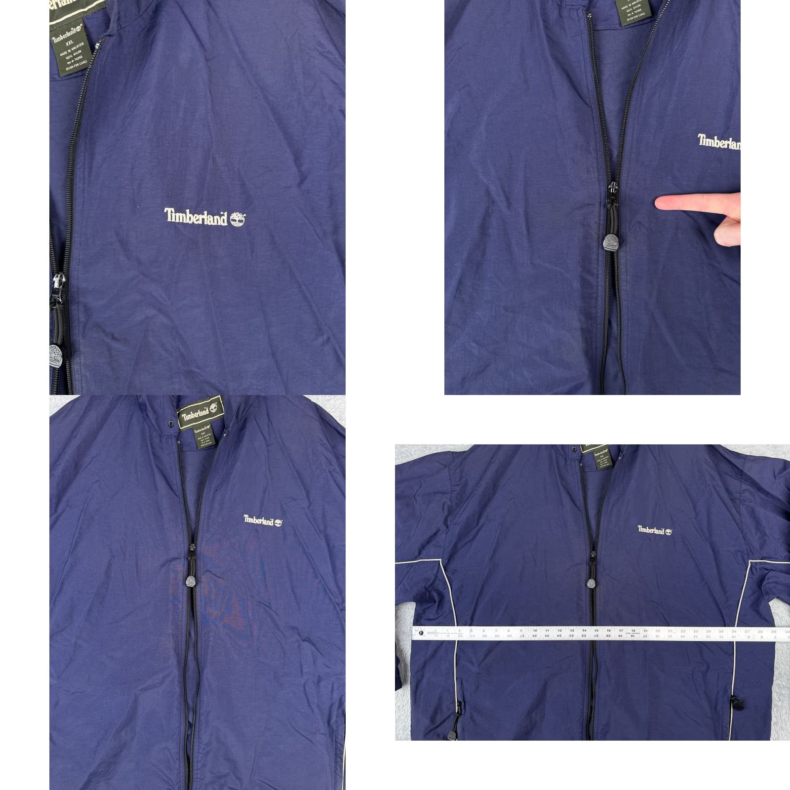 Timberland Timberland Windbreaker Jacket Mens 2XL Blue Hooded Nylon Outdoor Skiing Size US XXL / EU 58 / 5 - 8 Thumbnail