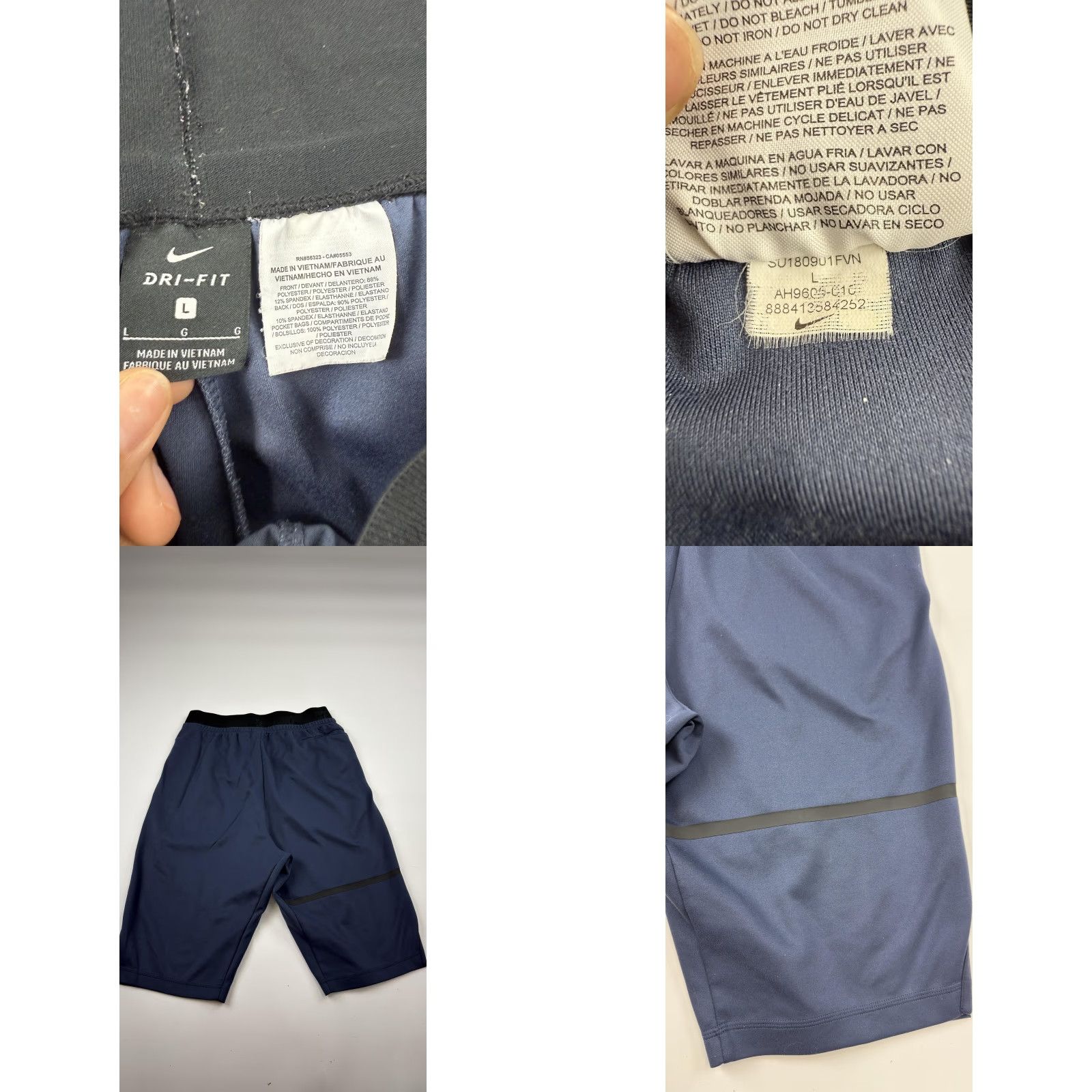 Nike Nike Shorts Mens Large Athletic Performance Gym Running AH9605-01G Dri-Fit Size US 33 - 8 Thumbnail