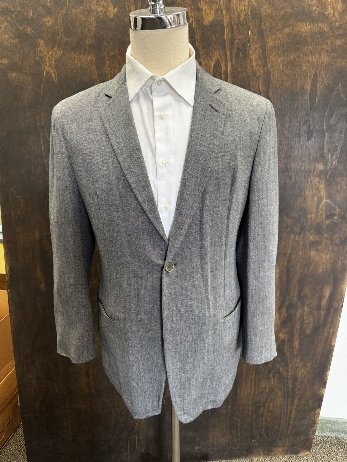 Black Label × Giorgio Armani Giorgio ARMANI Black Label Wool Silk Blend Jacket Size 40R - 1 Thumbnail