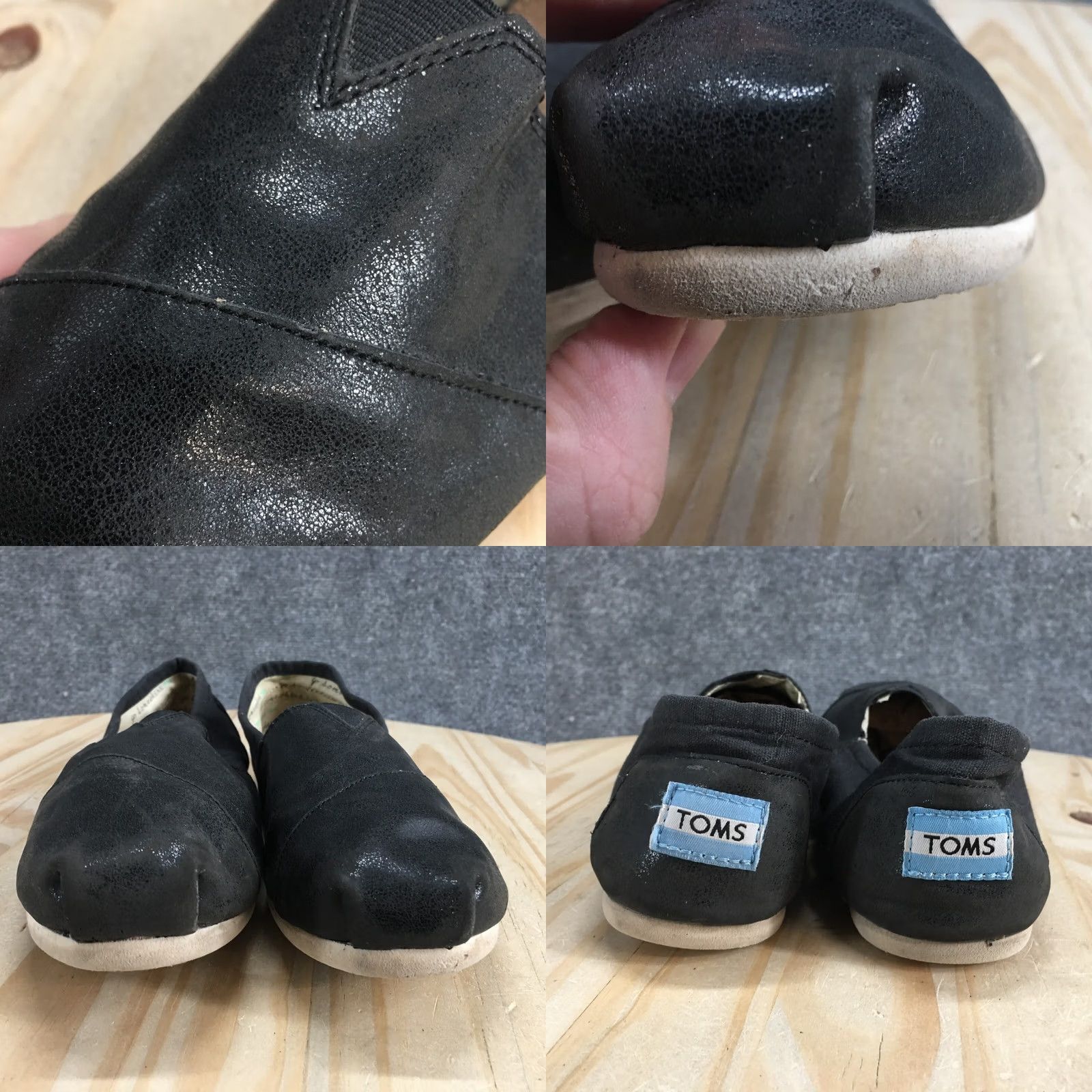 Toms TOMS Alpargata Slip On Women’s 9 Black Casual Low Top Round Toe Shoes Size M / US 6-8 / IT 42-44 - 8 Thumbnail