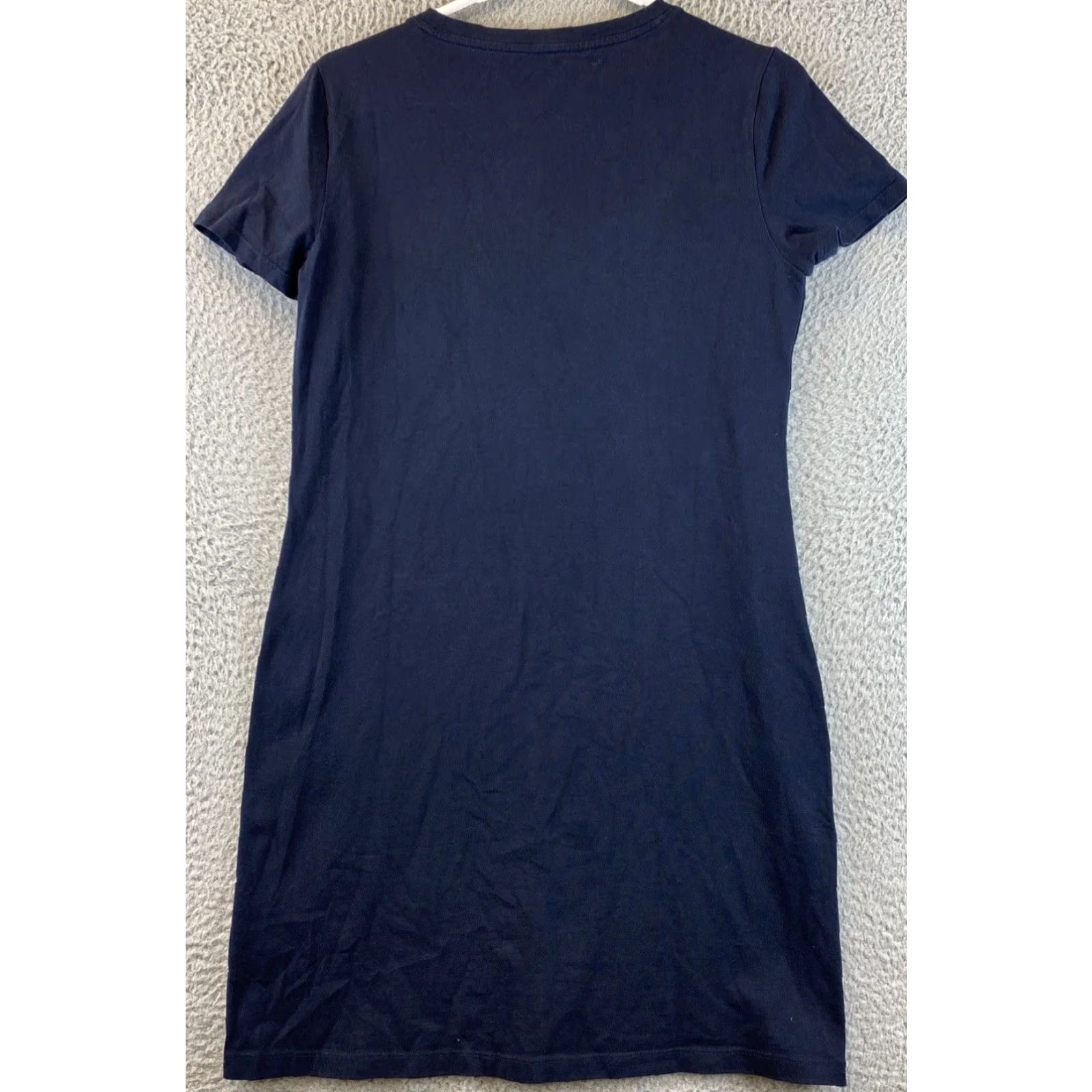 Tommy Hilfiger Tommy Hilfiger Women's Shirt Dress Small Navy Blue Side Stripes Cotton Blend Knit Short Sleeve Pullover Logo Casual Dresses Mens? Size S / US 4 / IT 40 - 8 Thumbnail