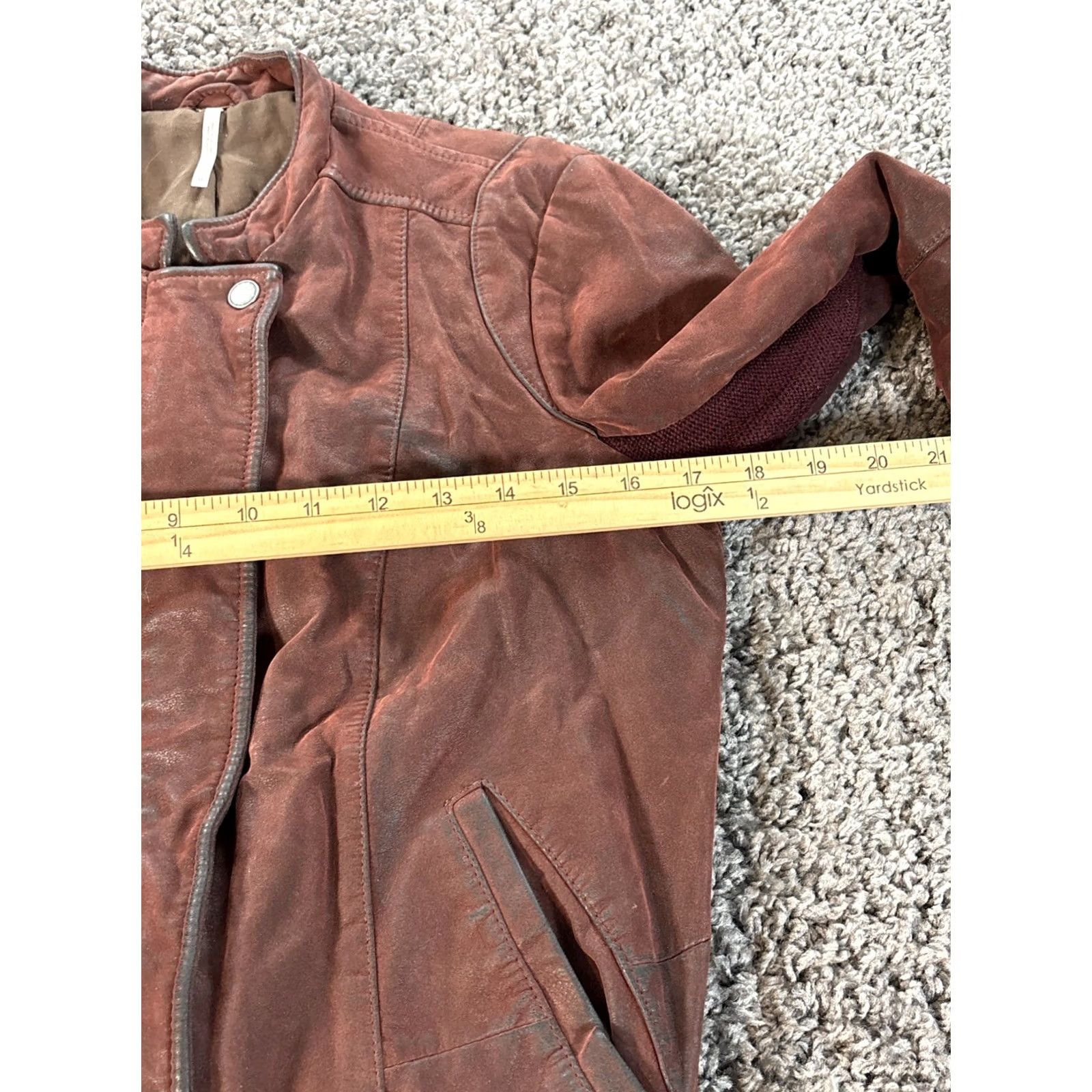 Free People Free People Jacket Moto Red 10 Women Knit Faux Suede Lining Faux Suede Side Panels Size 10 Women’s Motorcycle Red Free People Jacket Size L / US 10 / IT 46 - 3 Thumbnail