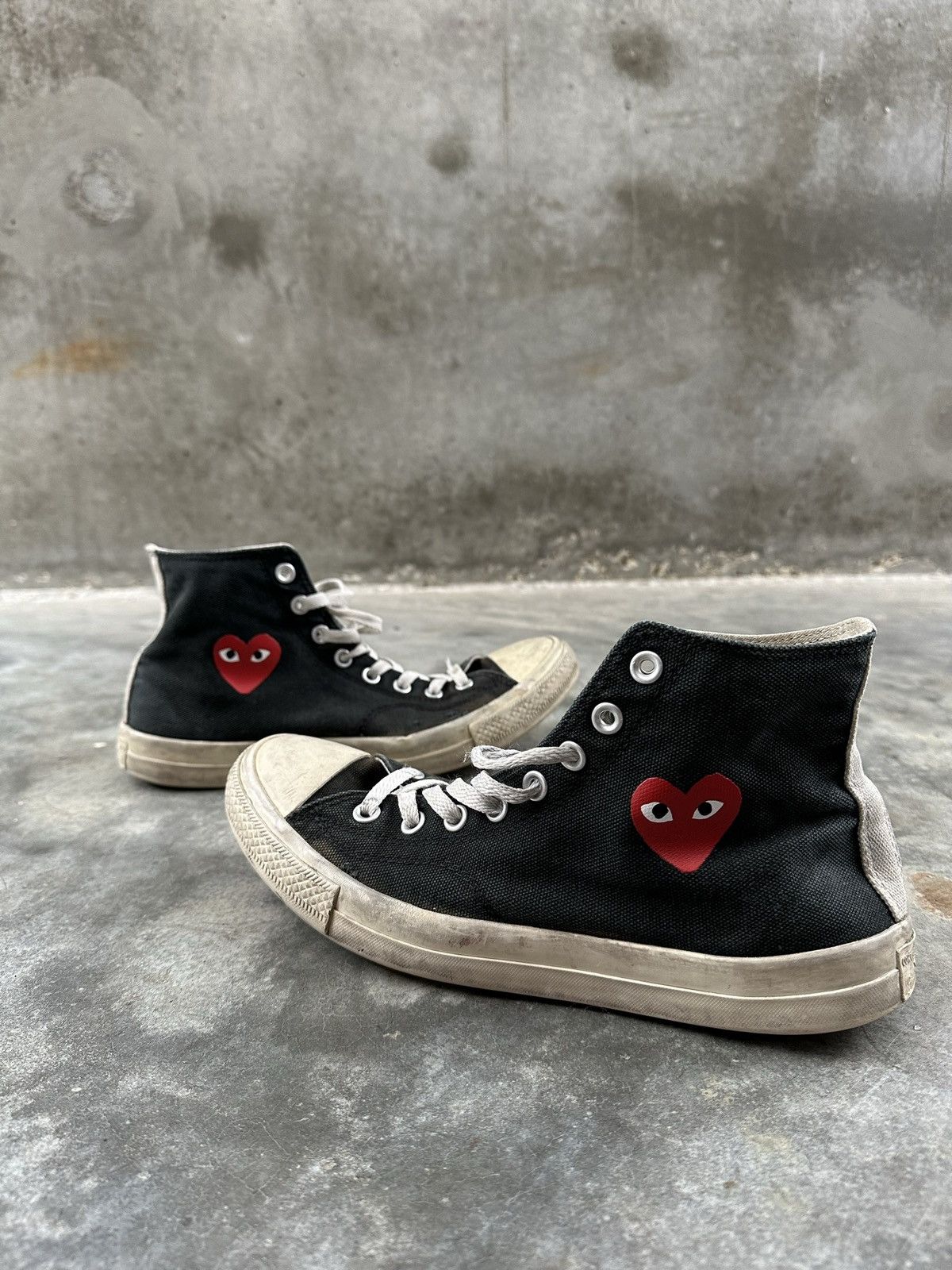 Comme des Garcons PLAY × Converse Comme des Garçons x Chuck Taylor All Star Hi 'Black' Sz. 9 Size US 9 / EU 42 - 4 Thumbnail