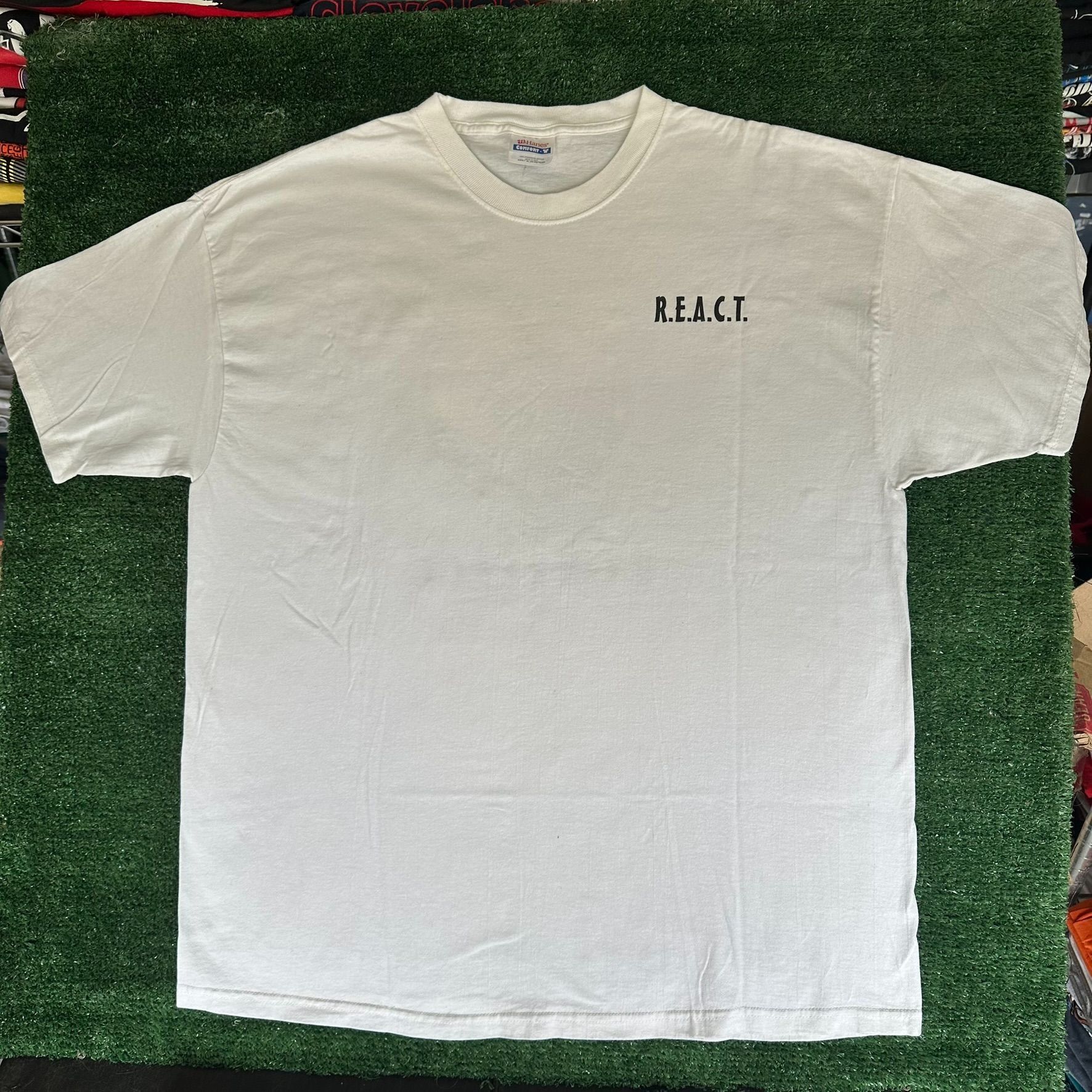 Hanes Vintage Y2K Universal Orlando Popeye Recycling T-Shirt Boxy Size US XL / EU 56 / 4 - 4 Thumbnail