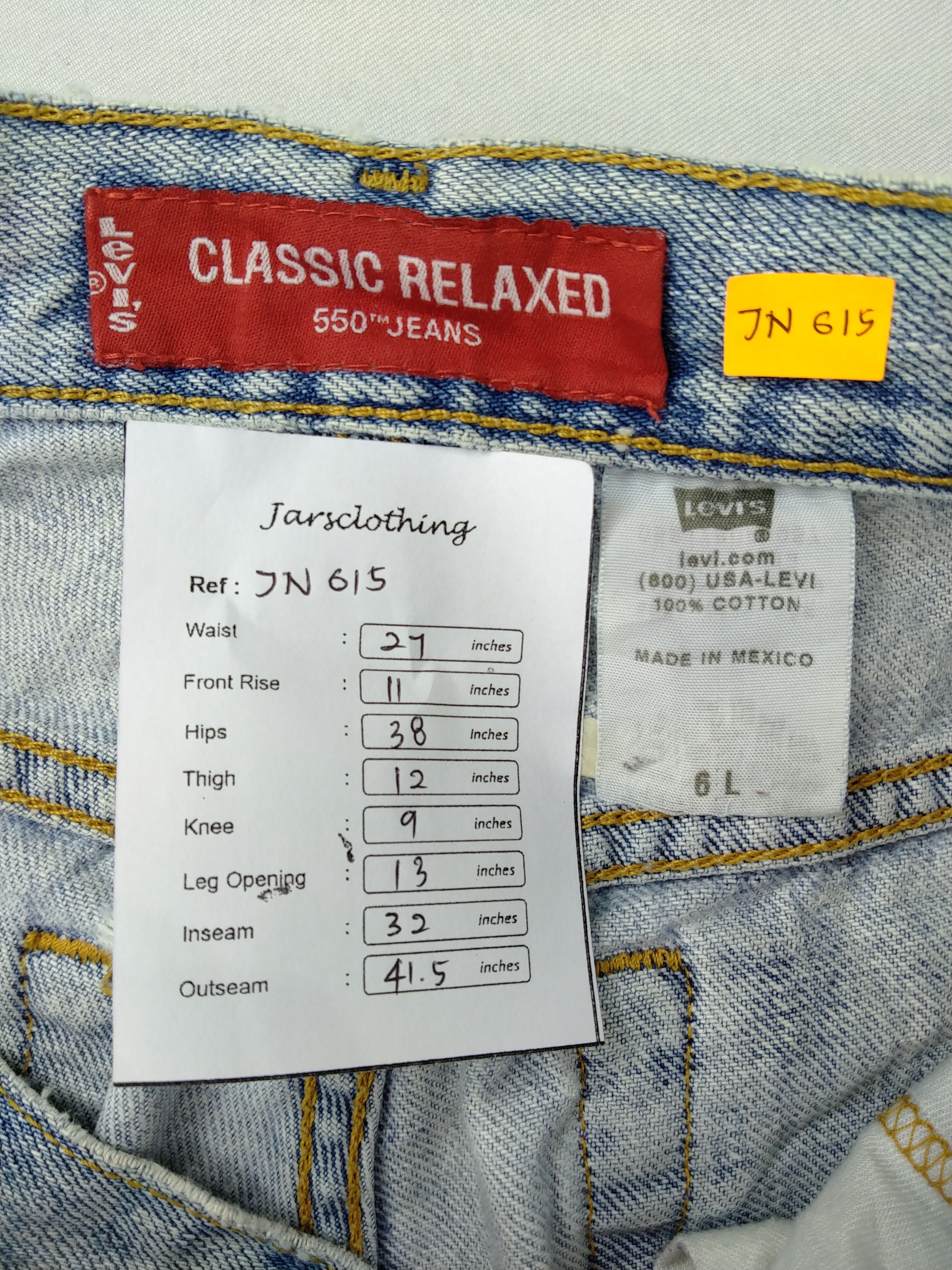 Levi's Light Wash Vintage Levi's 550 Classic Relaxed Denim JN615 Size US 27 - 8 Thumbnail