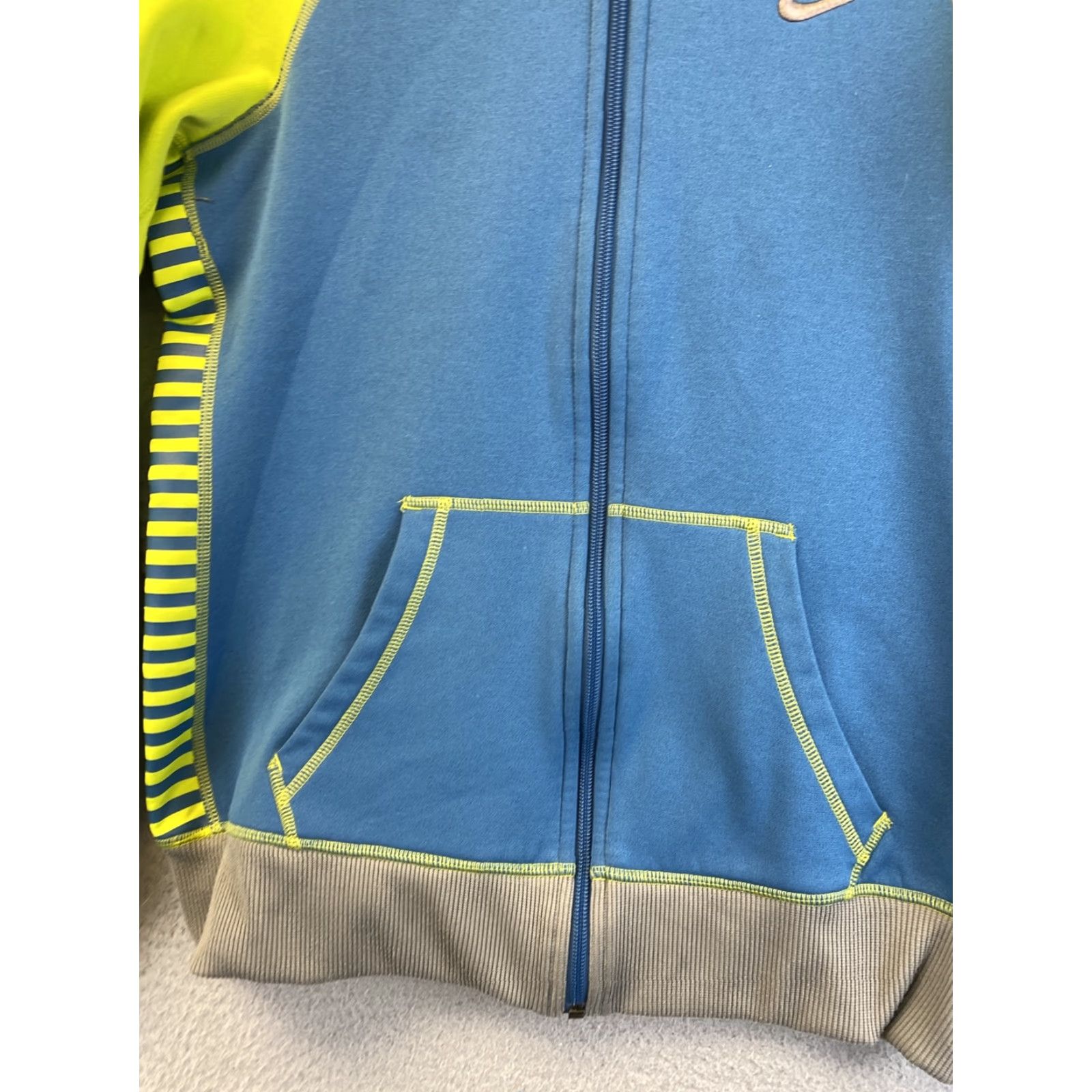 Nike VINTAGE Nike Hoodie Women full zip Therma-FIT Swoosh Logo Neon Blue Size M 36-62 Sweatshirt Gym Activewear Size M / US 6-8 / IT 42-44 - 3 Thumbnail