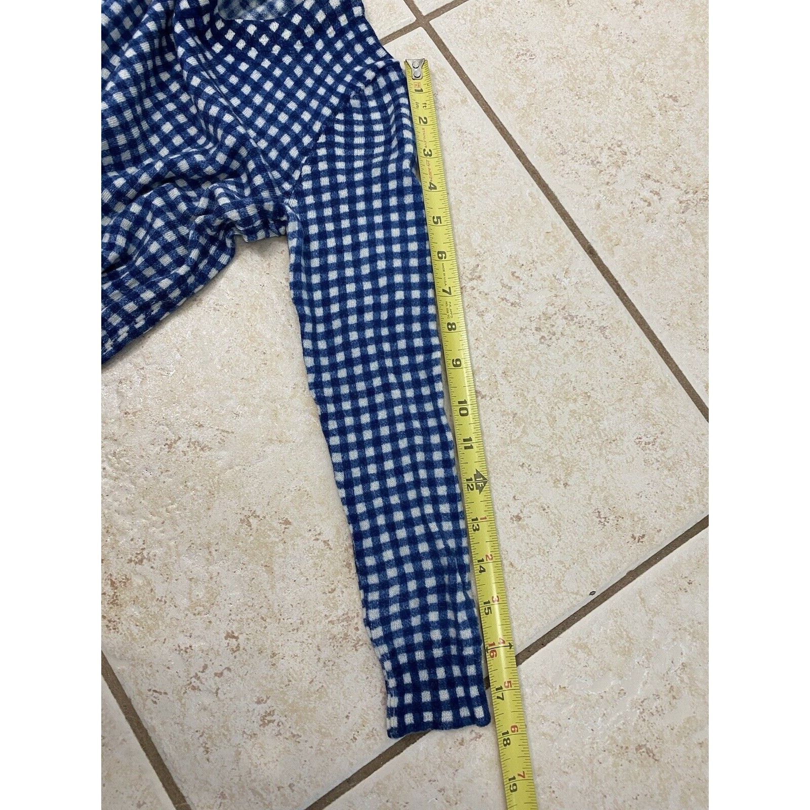 J.Crew VTG J. Crew Checkerboard Merino Wool 3/4 Sleeve Sweater XS Size XS / US 0-2 / IT 36-38 - 9 Thumbnail