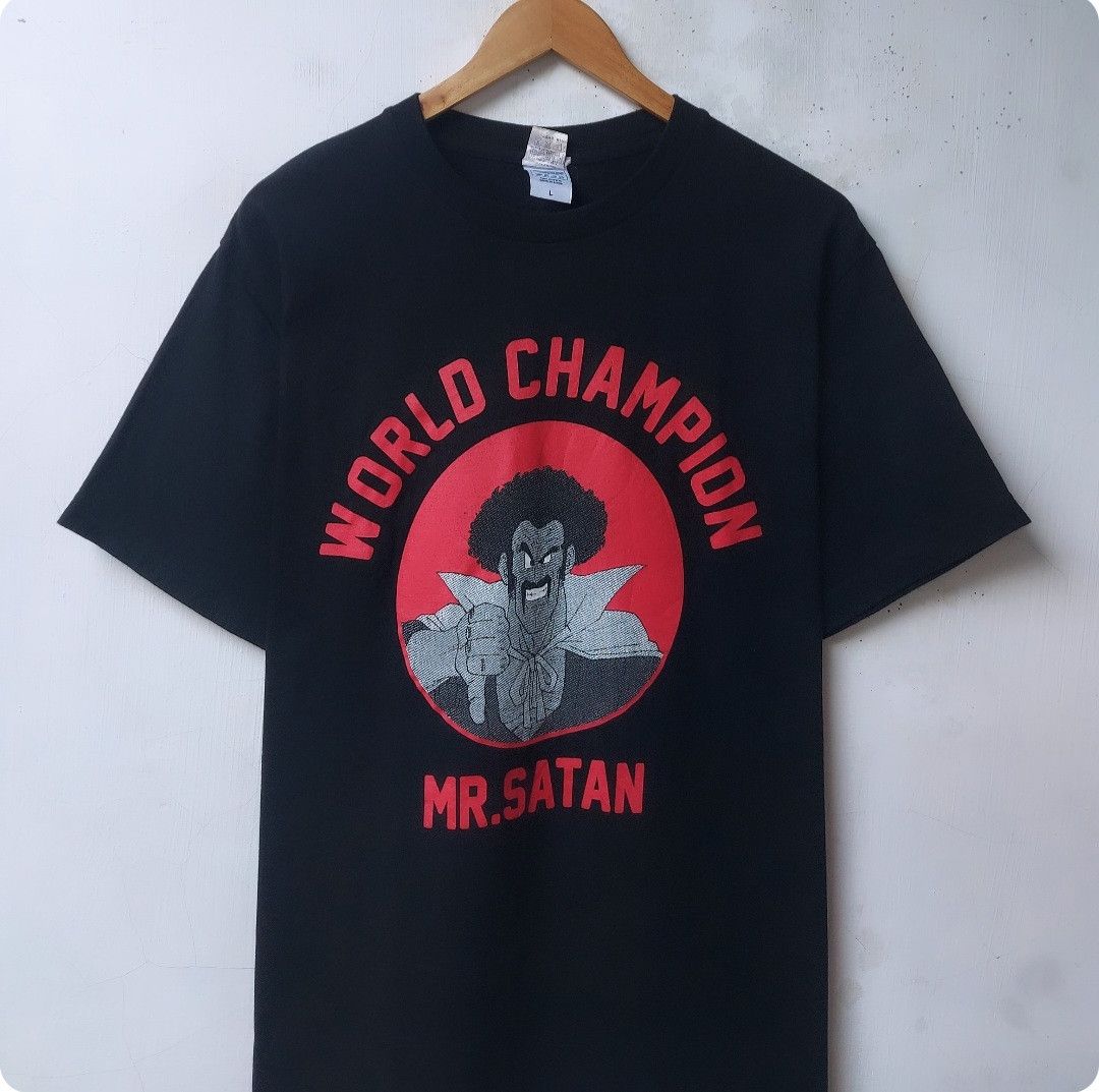 Japanese Brand × Vintage Vintage Dragon BallZ Mr Satan World Champion Tshirt Size US M / EU 48-50 / 2 - 2 Thumbnail