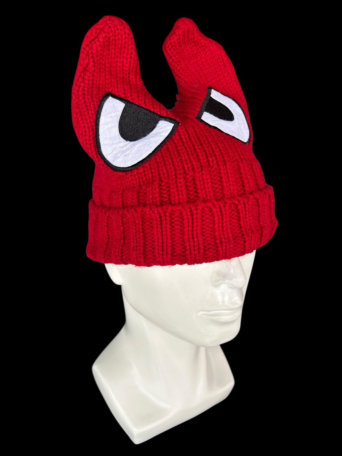 Japanese Brand × Kapital × Vintage Devil Horn Knitted Rare Beanie Hats ☠️☠️ Size ONE SIZE - 7 Thumbnail