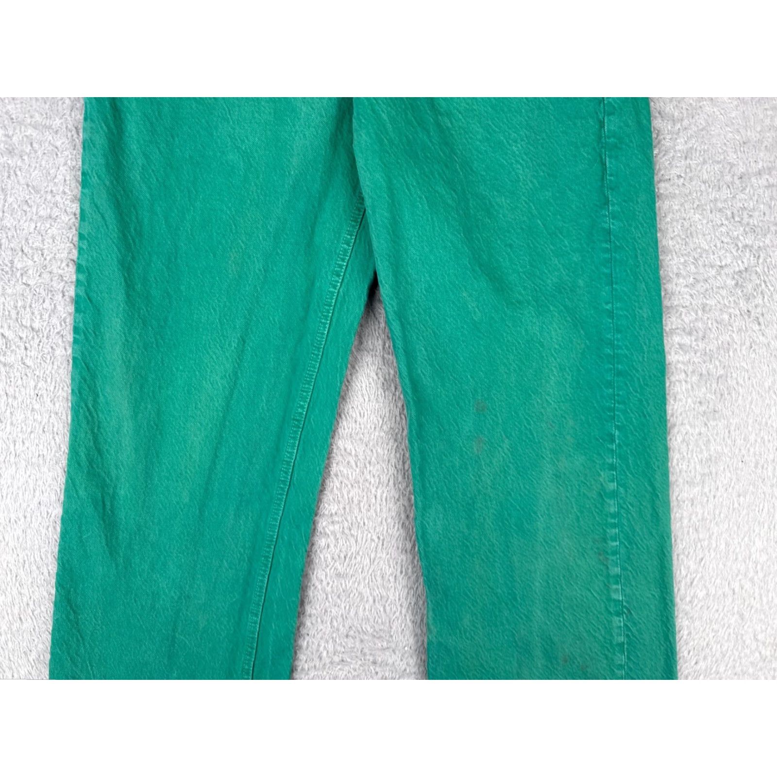 Zara Zara Jeans Womens 8 Green Denim Wide Leg High Rise 29x27 Cotton Blend 29x27 Vintage No | Button Zip | 5-Pocket | Distressed Theme Grunge Size 30" / US 8 / IT 44 - 3 Thumbnail