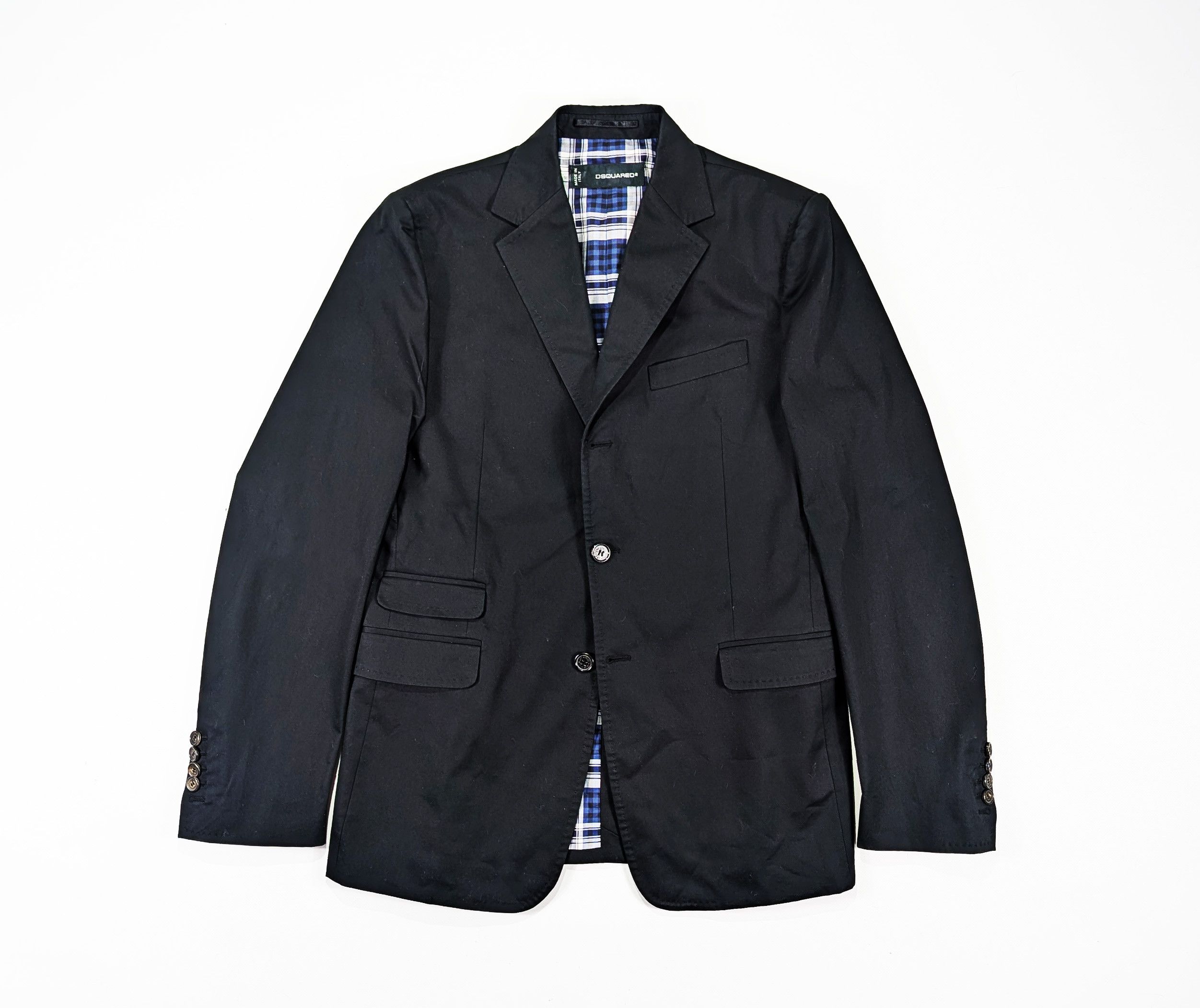 Dsquared2 Dsquared2 Black Cotton 3 Button Blazer Jacket Size 40R Size 40R - 1 Thumbnail