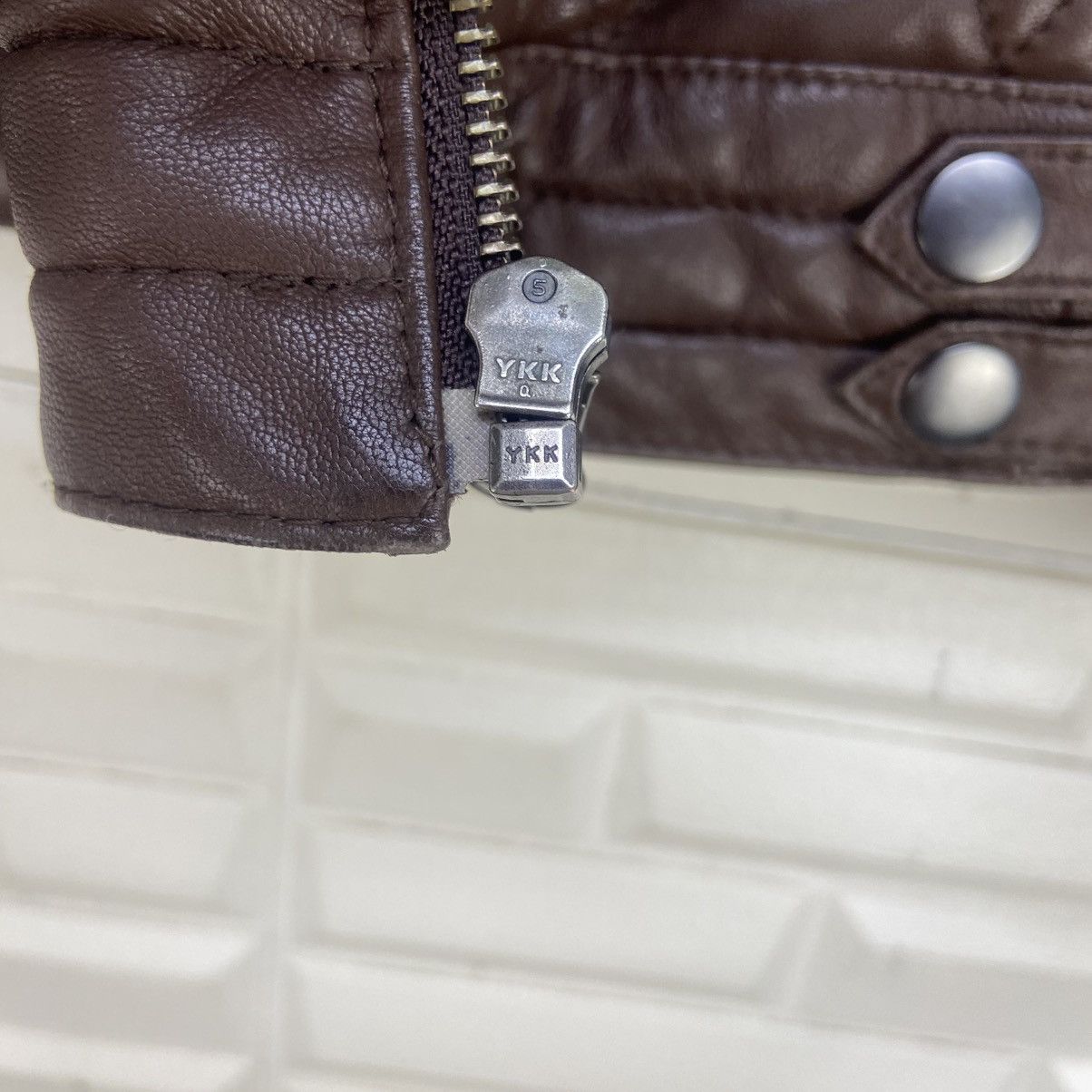 Genuine Leather × Japanese Brand Good Day Sheepskin Quilted Biker Racing Leather Jacket Size US S / EU 44-46 / 1 - 11 Thumbnail