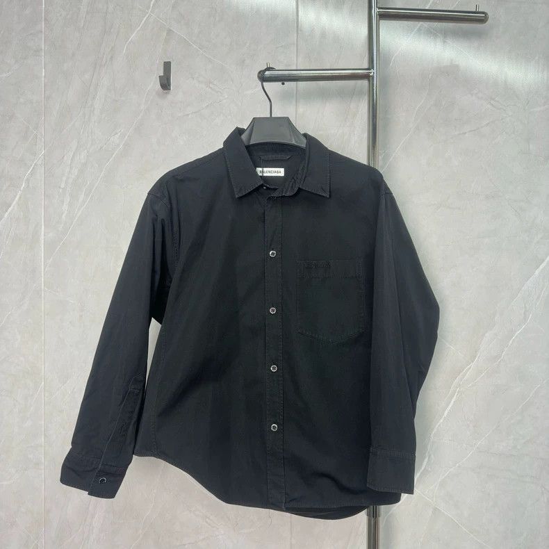 Other Balenciaga Embroidered Logo Classic Washed Black Irregular Size US XS / EU 42 / 0 - 1 Thumbnail