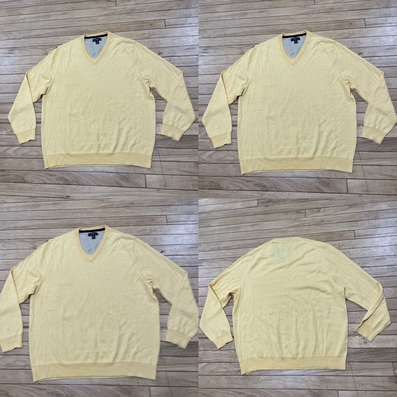 Club Room VINTAGE Club Room Merino Wool Sweater Men XL Light Yellow Retro 70s Arnold Palmer Golf Pullover Knit Sweater Size US XL / EU 56 / 4 - 11 Thumbnail