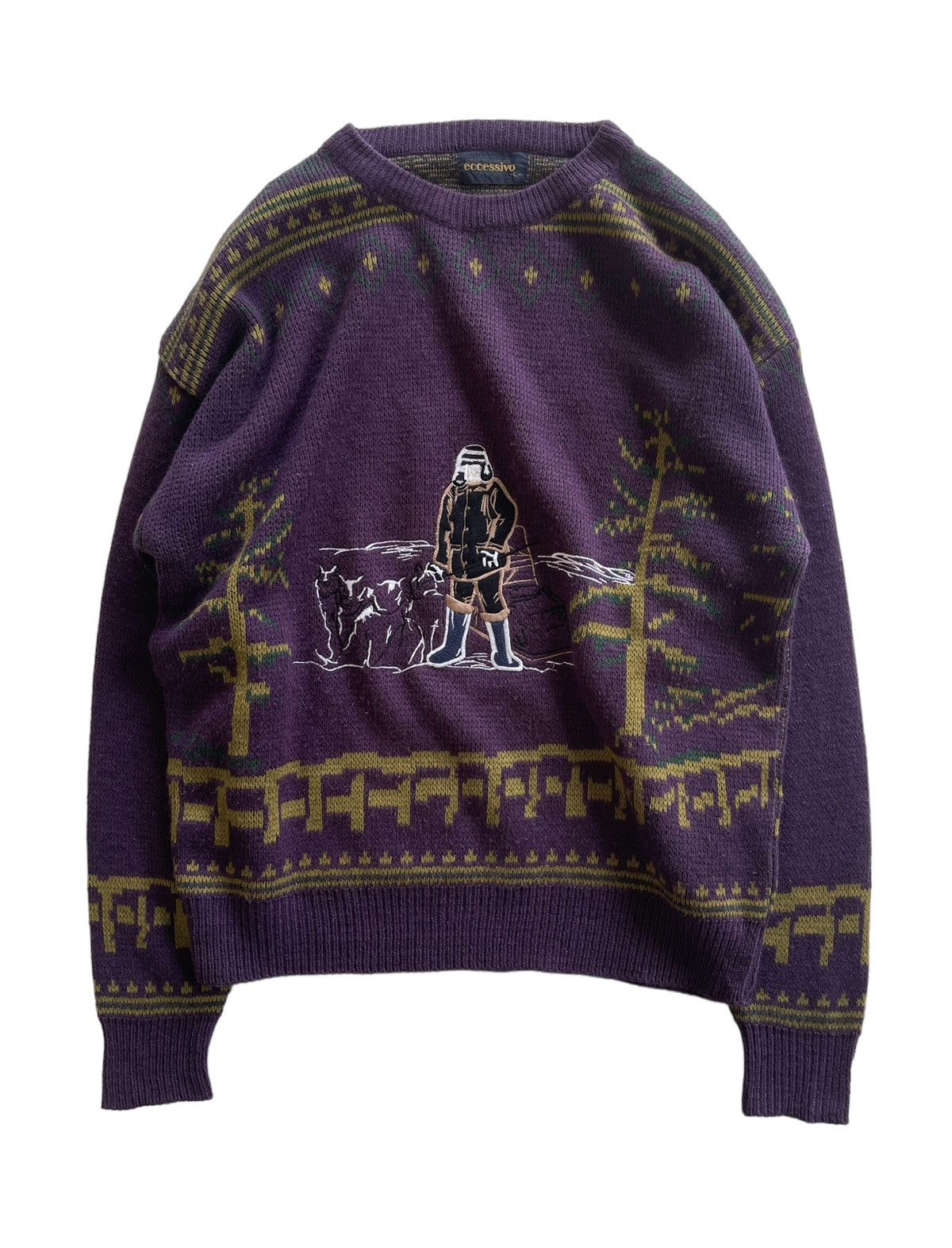 Vintage 80s Luxury Printed Jumper Knitwear