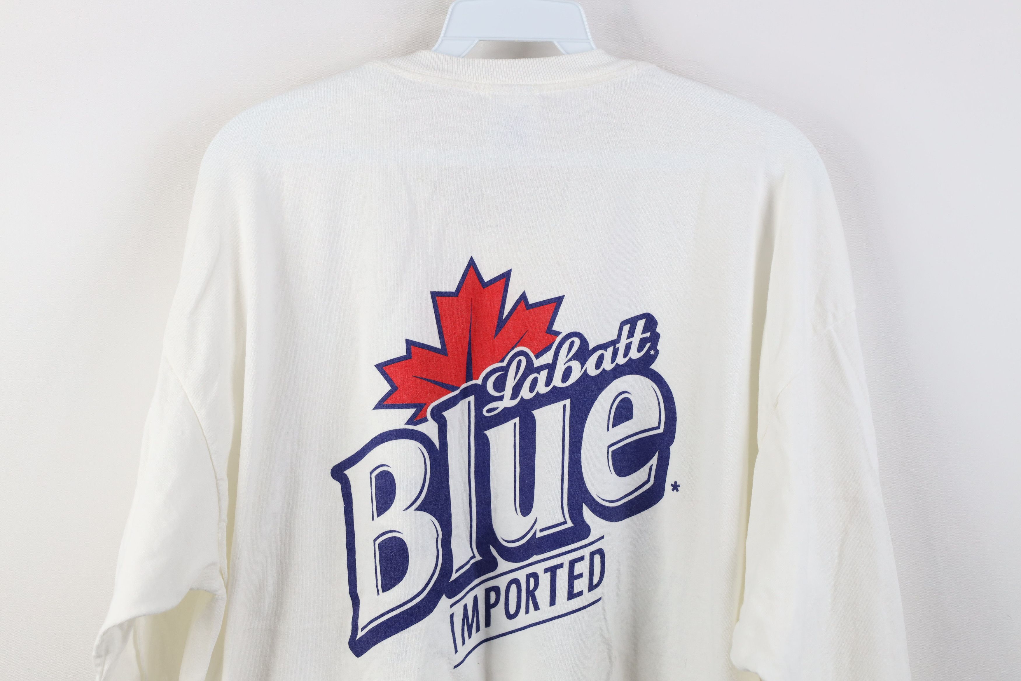 Vintage Vintage 90s Y2K Beer Real Hockey Long Sleeve T-Shirt White Size US XL / EU 56 / 4 - 10 Thumbnail