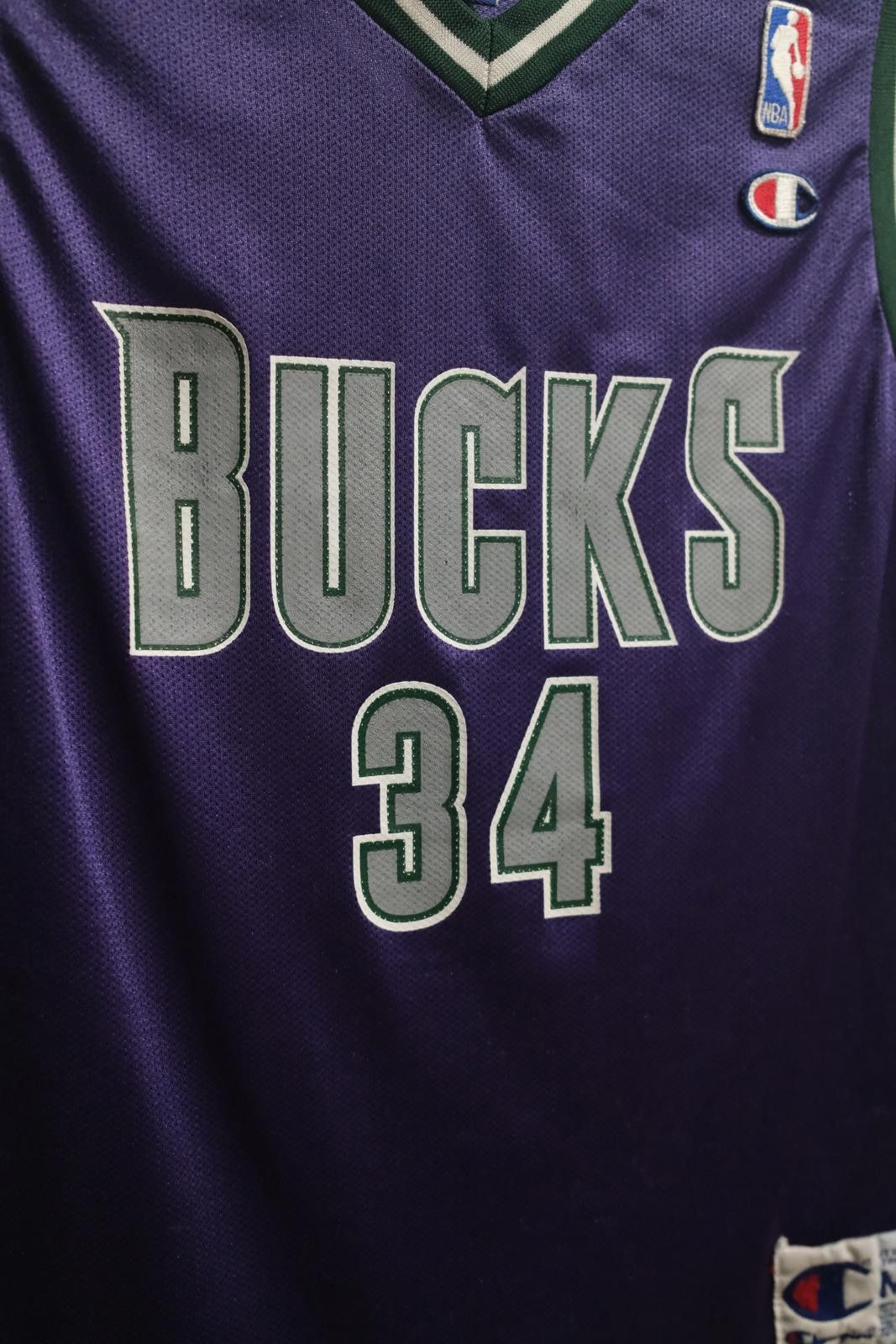 Champion 90's Champion Milwaukee Bucks Allen #34 Basketball Jersey Size ONE SIZE - 4 Thumbnail