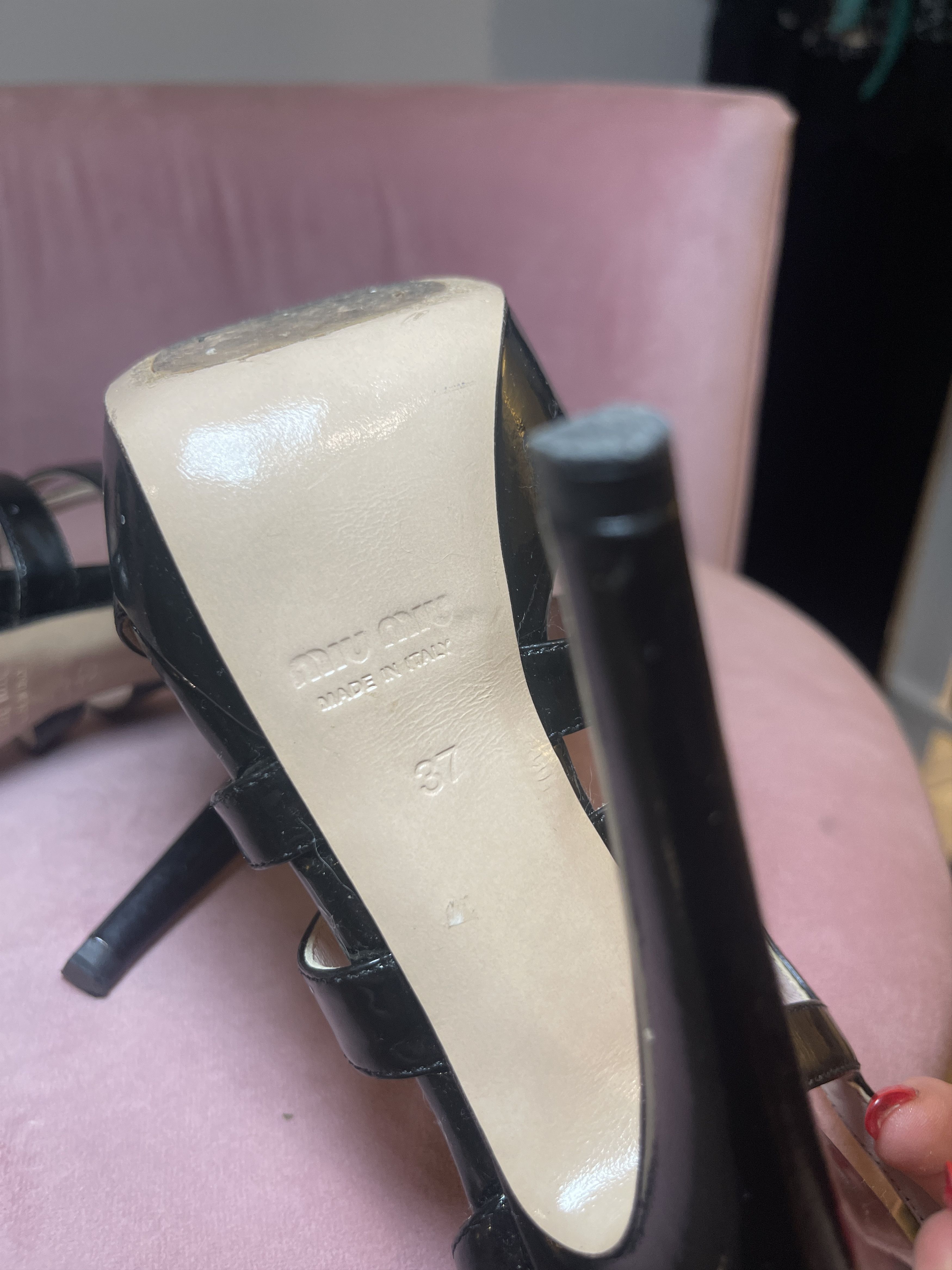 Miu Miu miu miu strappy black heels size 37 / 7 Size US 7 / IT 37 - 5 Thumbnail