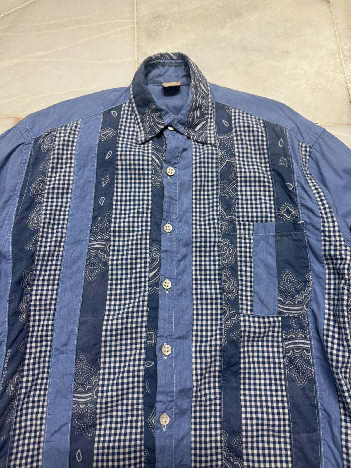 45rpm 45RPM STUDIO JAPAN PEISLEY PATHWORK SHIRT RARE STYLE Size US S / EU 44-46 / 1 - 2 Thumbnail