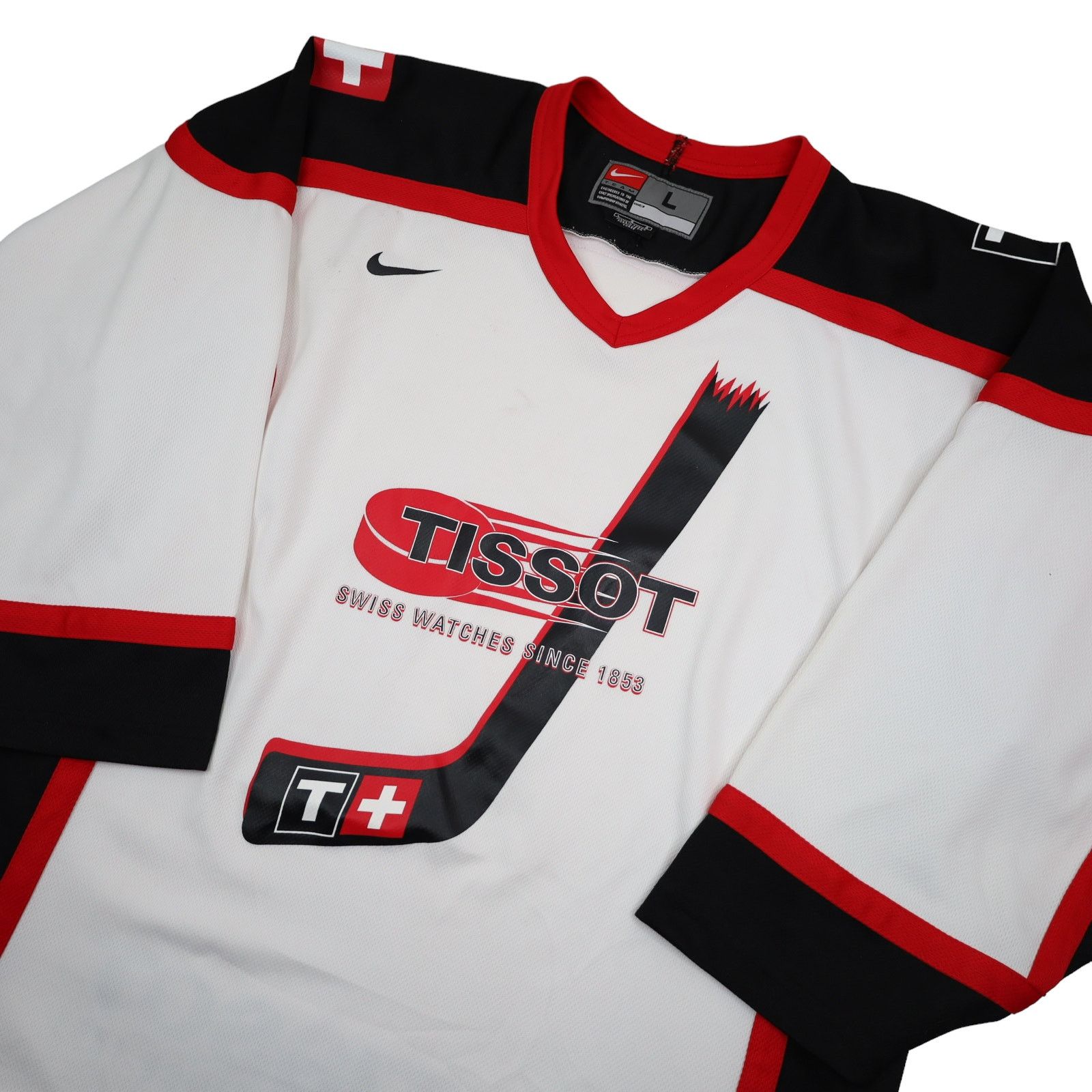 Nike × Tissot × Vintage Vintage Nike x Tissot Watches Hockey Jersey Size US L / EU 52-54 / 3 - 2 Thumbnail