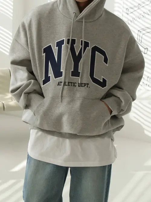 VIBE NYC Graphic Gray Hoodie Size US XL / EU 56 / 4 - 7 Thumbnail