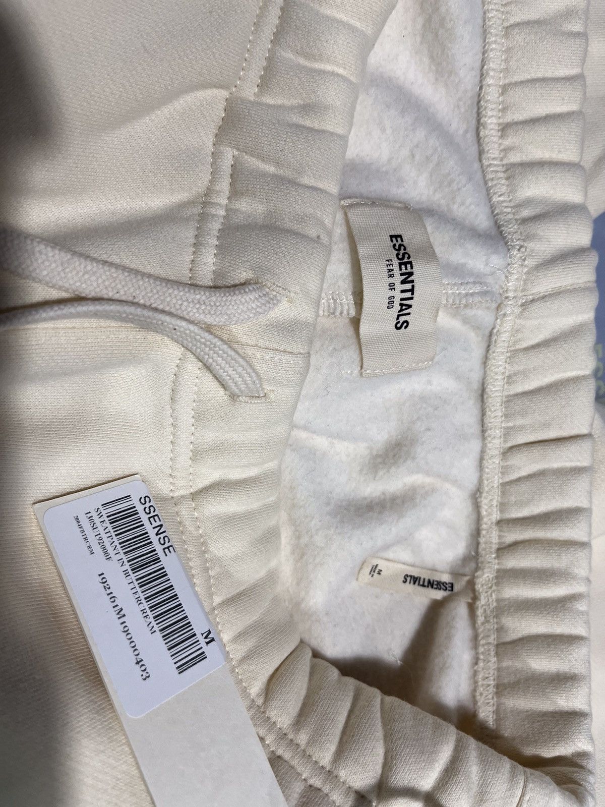 2018 OG Fear Of God Essentials Cream Sweatpants