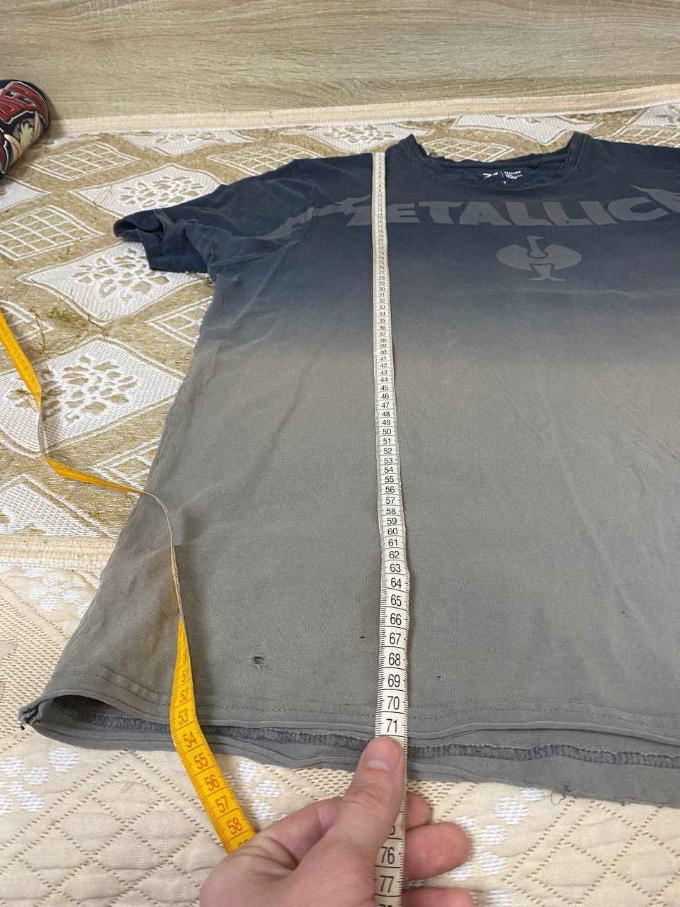 Stewart & Strauss 🔥 Strauss x Metallica Distressed Gradient T Shirt Work Tee Size US XL / EU 56 / 4 - 15 Thumbnail