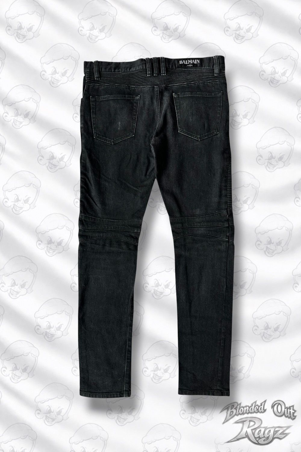 Balmain SS15 Balmain Black Denim Zip Made In Japan Size US 31 - 2 Thumbnail