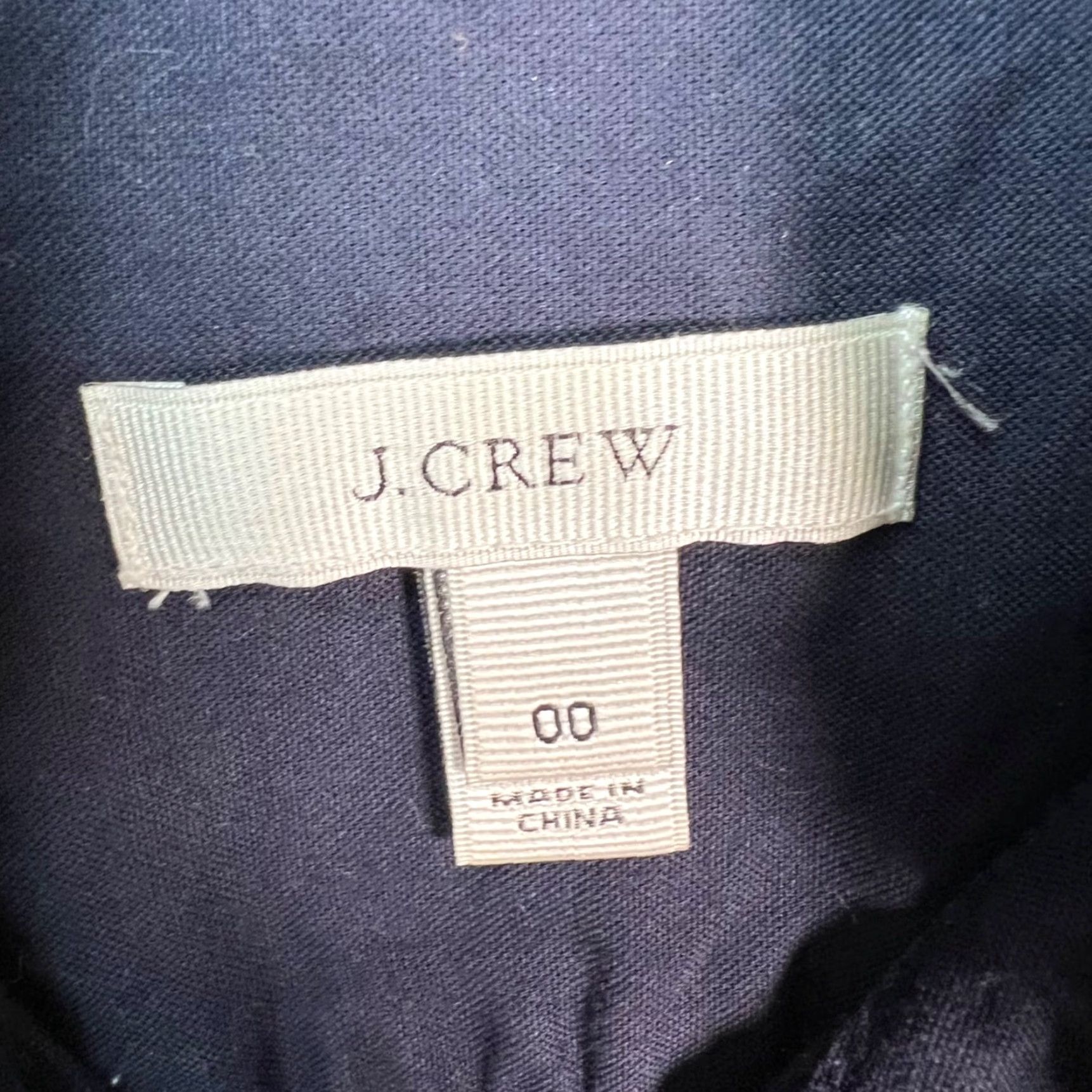 J.Crew J. Crew Blouse Navy Blue Sleeveless Cotton Embellished Jeweled Collar 00 Size XXS / US 00 / IT 34 - 3 Thumbnail