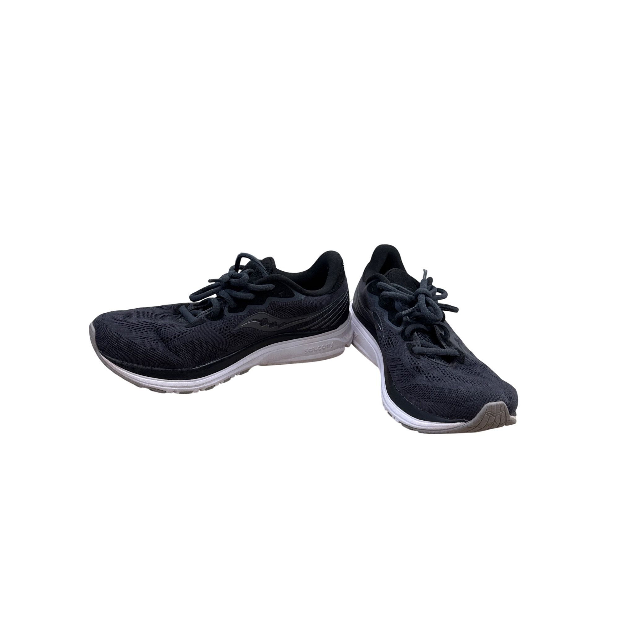 Saucony Saucony Mens PWRRUN Running Shoes Black Mesh Size 9.5 SKU 71 Size US 9.5 / IT 39.5 - 2 Thumbnail
