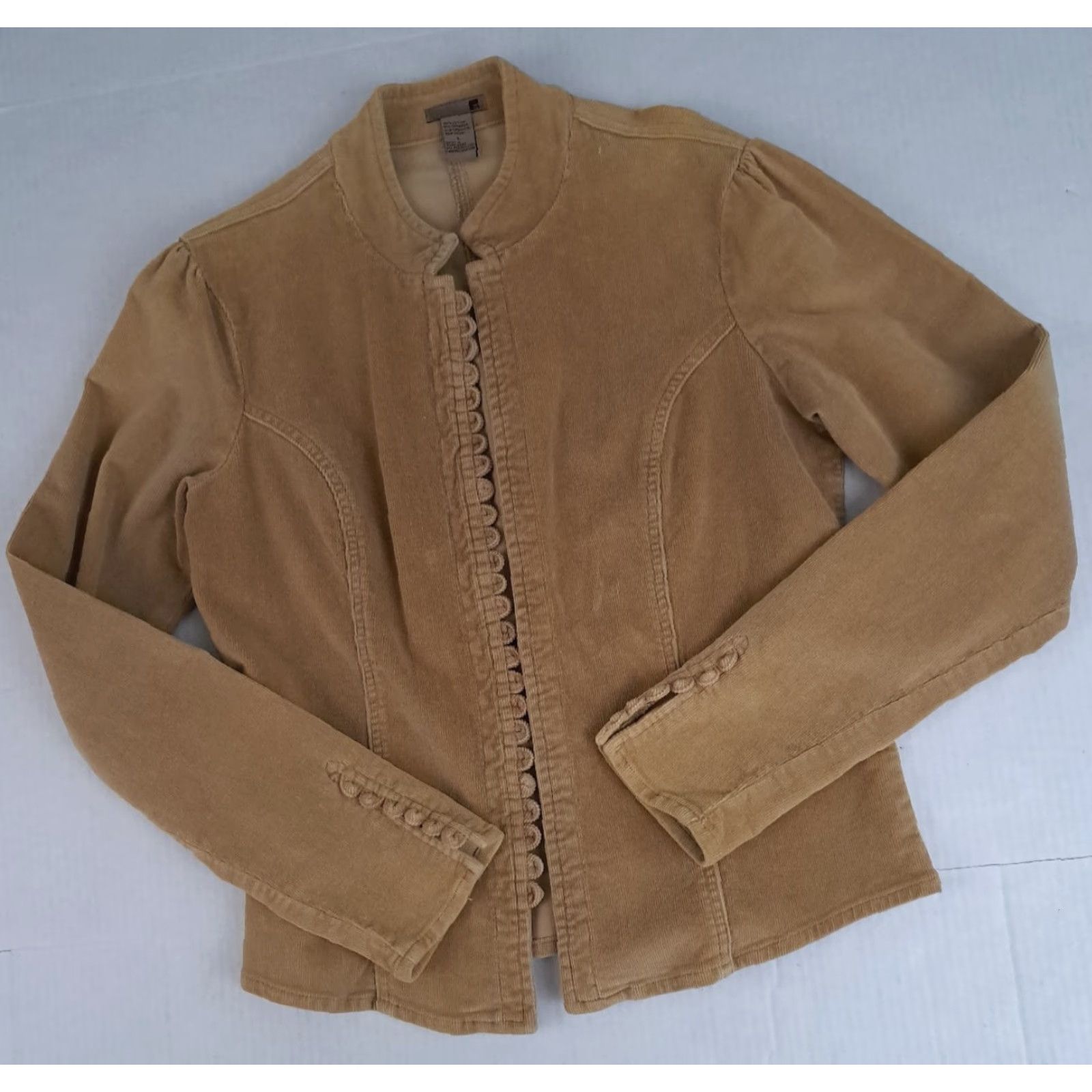 JCPenney VINTAGE Corduroy Shirt JC Penny Button-Up Women Large Brown Blazer Wire Hook Button-Down Casual Long Sleeve Spring Winter 22in Long 18in Pit to Pit Size L / US 10 / IT 46 - 5 Thumbnail