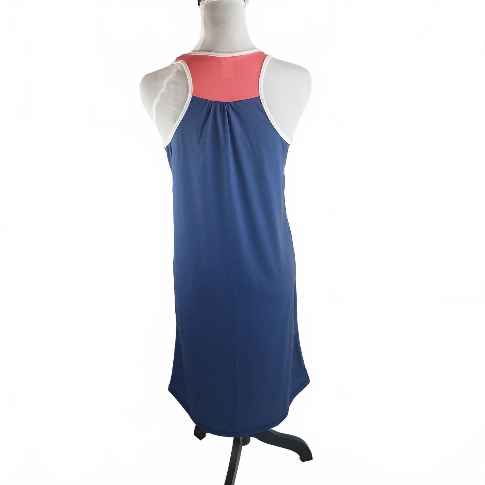 Designer Vibrant Style Striped Racerback Tank Dress OOAK Size L / US 10 / IT 46 - 3 Thumbnail