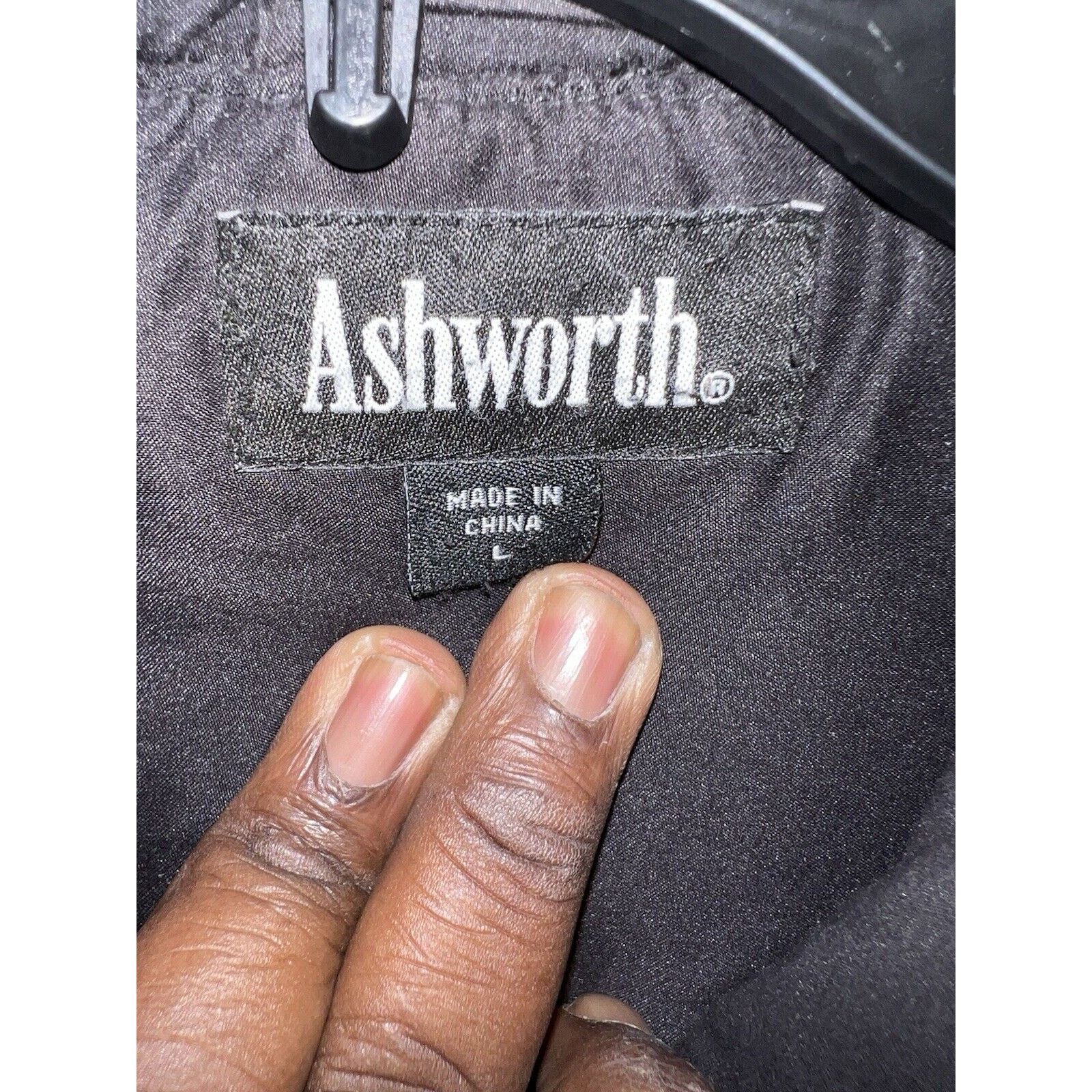 Ashworth VINTAGE 90s ASHWORTH JACKET BLACK MENS LARGE COAT ZIP UP Size US L / EU 52-54 / 3 - 6 Thumbnail
