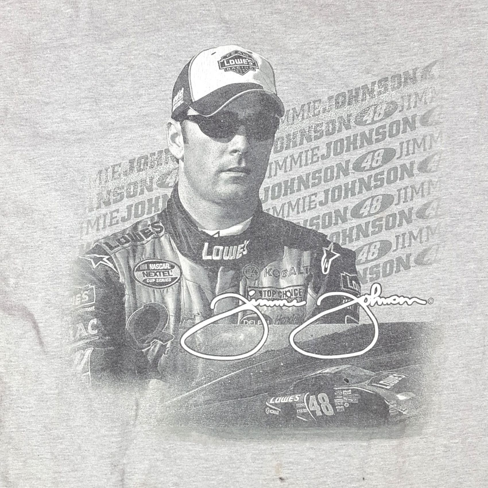 Chase Authentics VINTAGE Jimmie Johnson NASCAR Retro Gray T Shirt Large? XL? (Quantity Verified) Size US XL / EU 56 / 4 - 5 Thumbnail