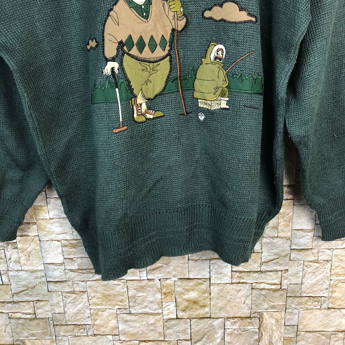 Vintage Grand Dipdie golf vintage cartoon Green Sweatshirt #A685 Size US M / EU 48-50 / 2 - 6 Thumbnail