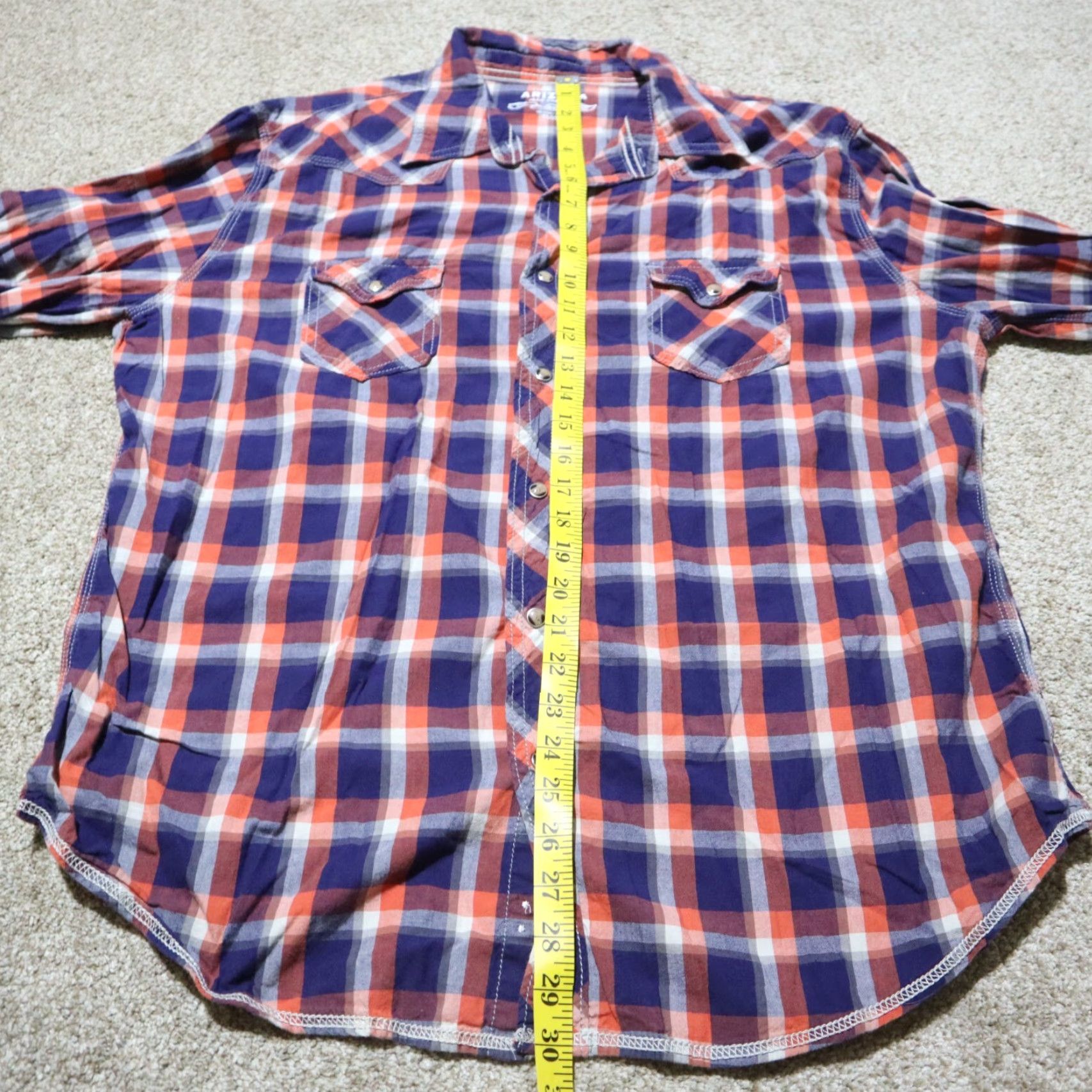 Vintage AriZona Shirt Button-Up XL Red Blue Plaid Long Sleeve Mens Size XL Size US XL / EU 56 / 4 - 6 Thumbnail