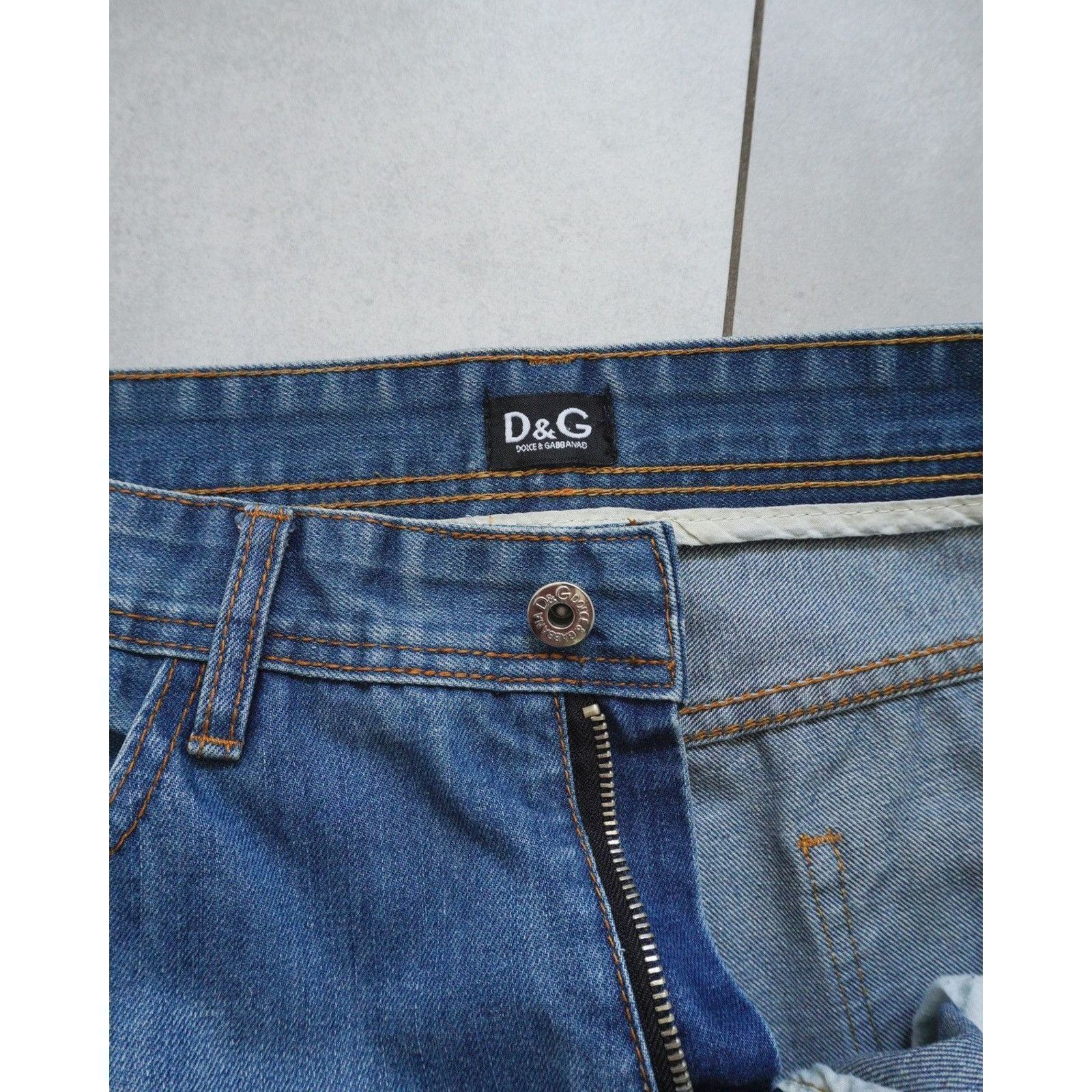 Dolce & Gabbana Dolce gabbana blue distressed vintage denim pants jeans Size US 34 / EU 50 - 8 Thumbnail