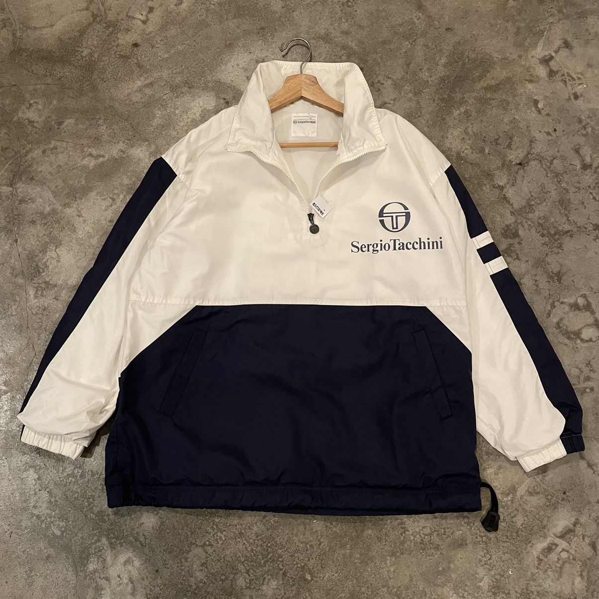 Sergio Tacchini Vintage Sergio Tacchini Halfzip Light Jacket Size US L / EU 52-54 / 3 - 1 Thumbnail