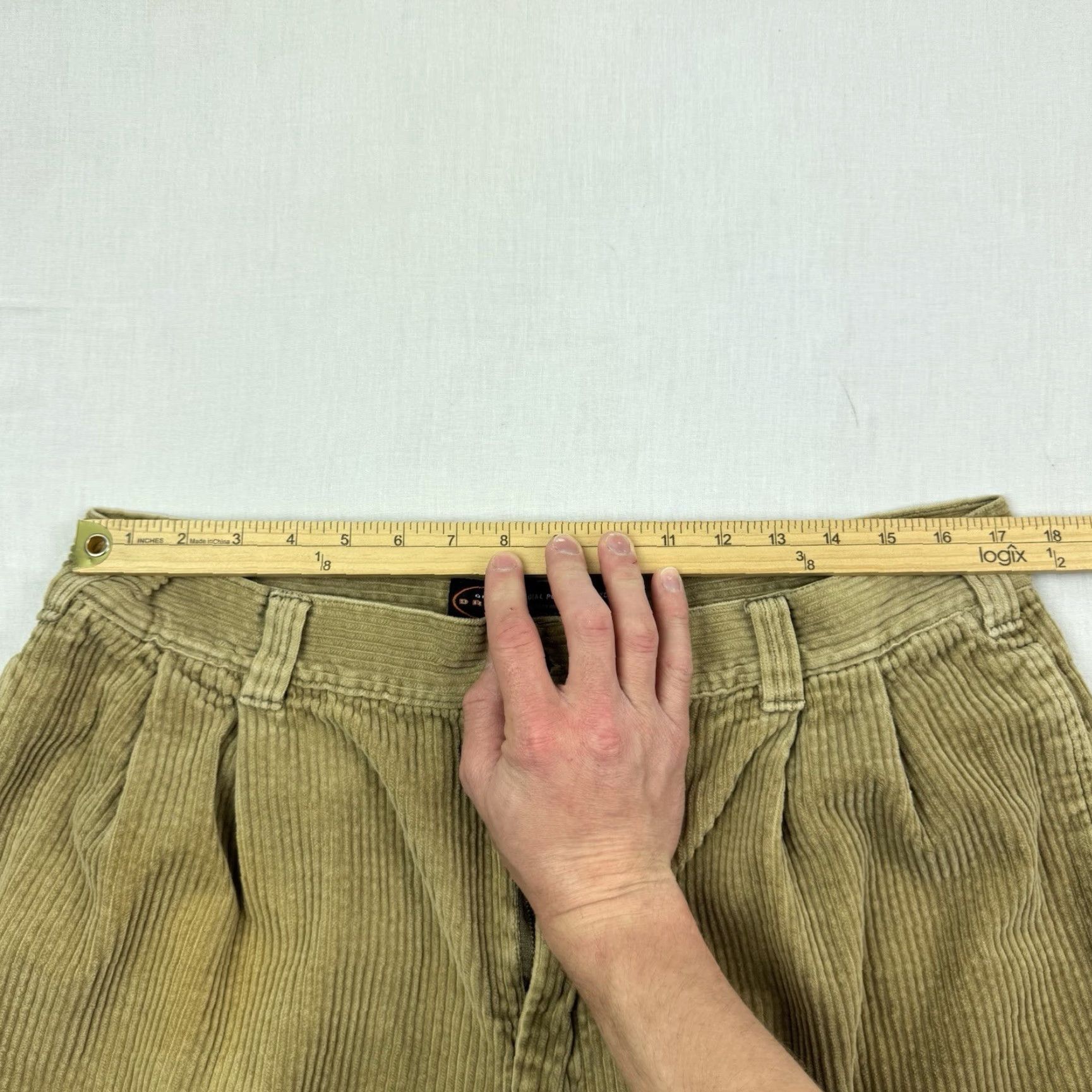 Vintage VINTAGE On The Brink Pants Khaki Corduroy 34x29 Adult Casual 90s Mens Relaxed Baggy 90s Size US 34 / EU 50 - 5 Thumbnail