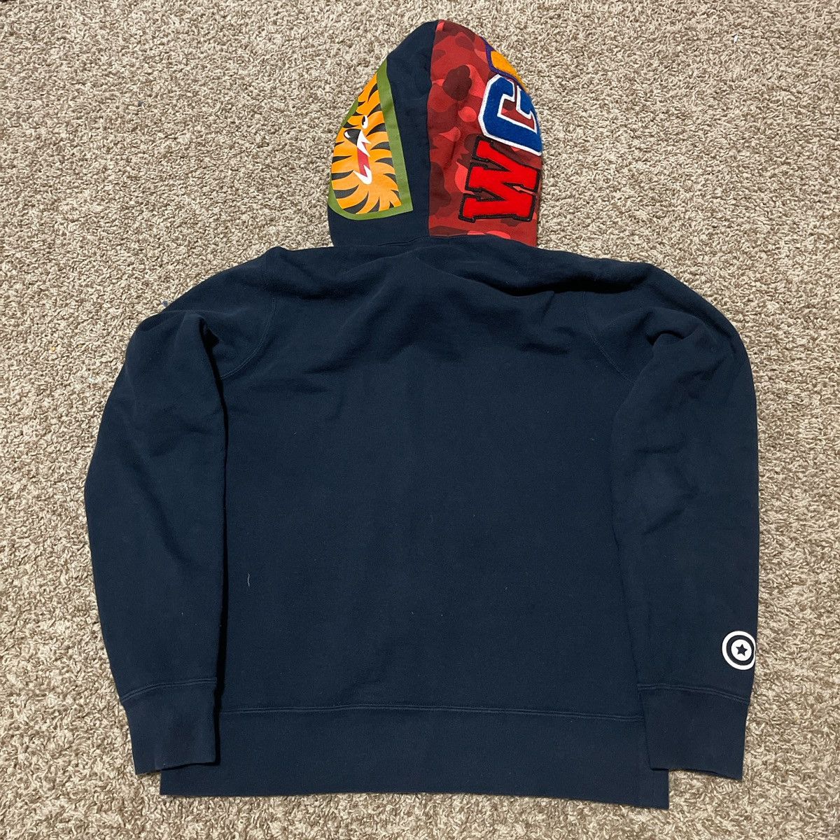 BAPE Color Camo Shark Full Zip Hoodie ‘Navy’