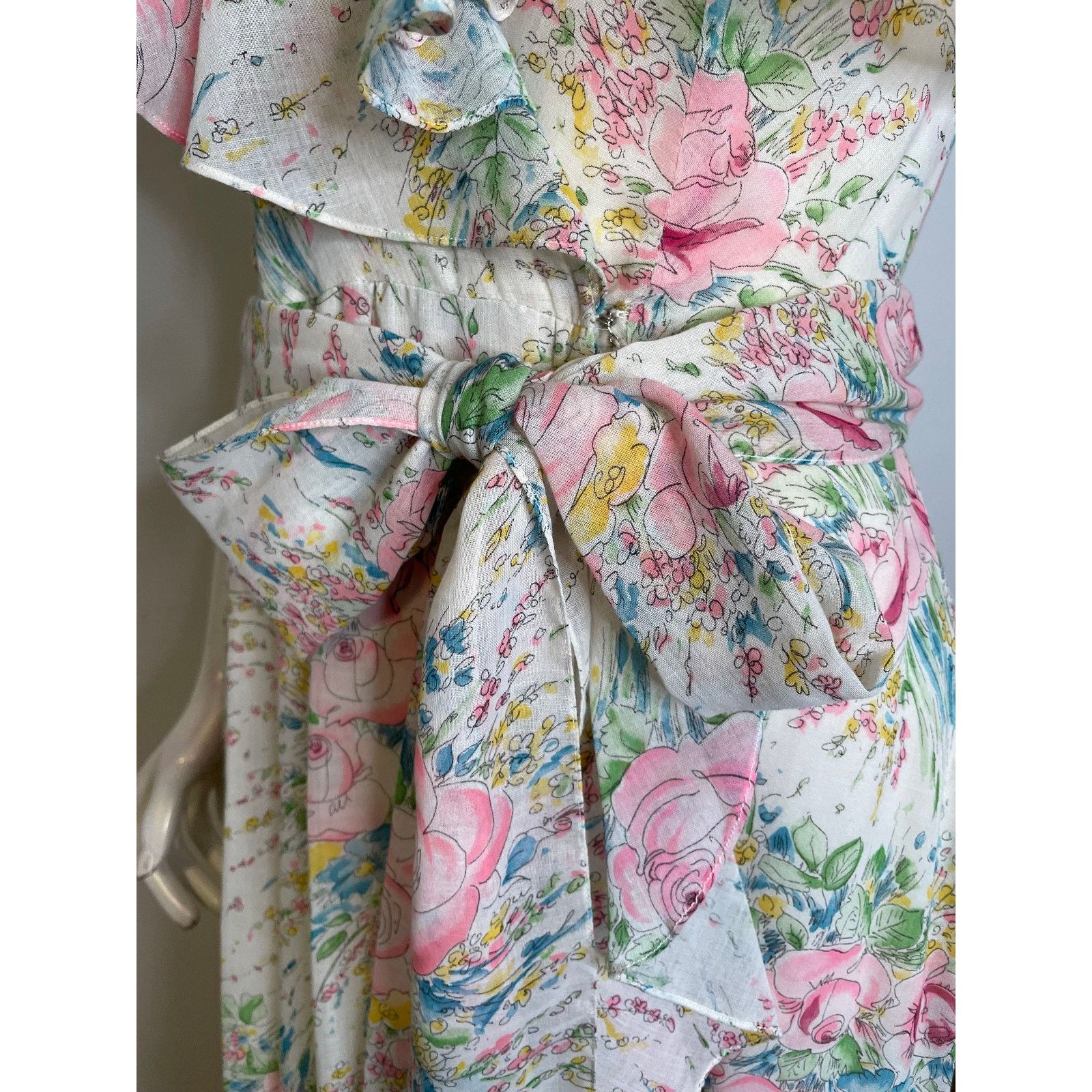 Oscar De La Renta VTG Oscar de le Renta Floral Maxi Dress 6 8 10 Romantic Size M / US 6-8 / IT 42-44 - 9 Thumbnail
