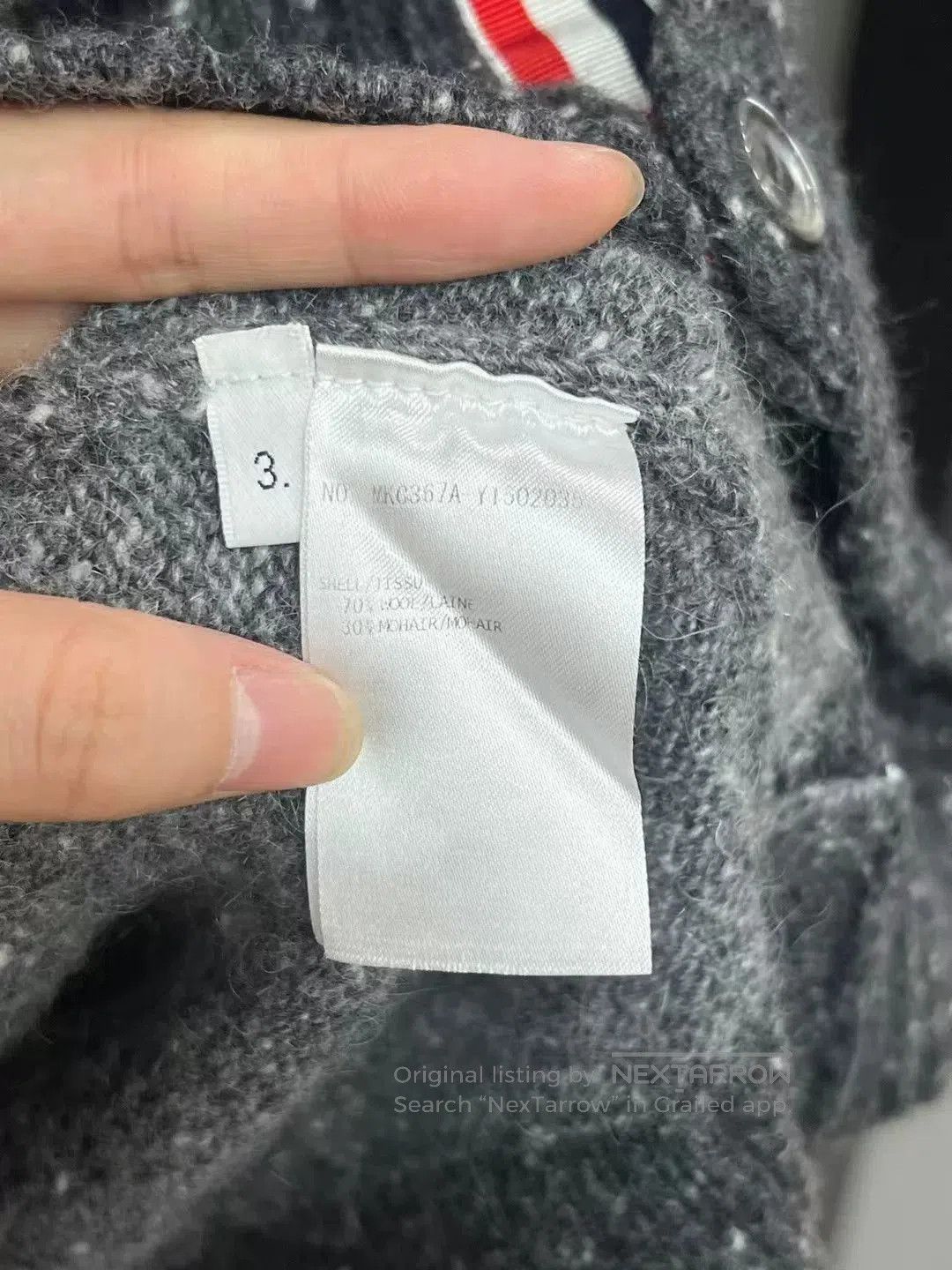 Thom Browne thom browne striped cardigan in gray. Size US M / EU 48-50 / 2 - 3 Thumbnail