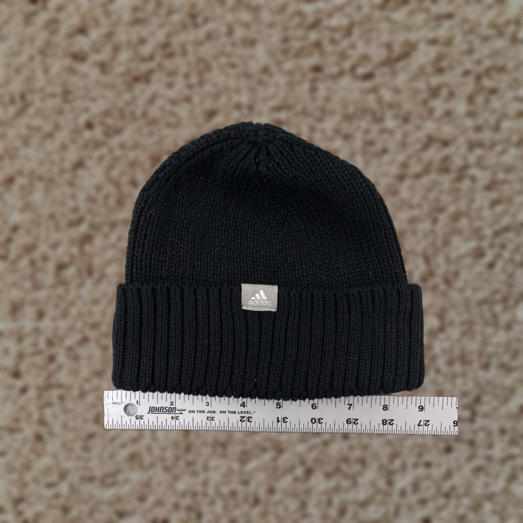 Adidas Adidas Beanie Womens One Size Black Logo Knit Winter Ski Hat Size ONE SIZE - 1 Thumbnail