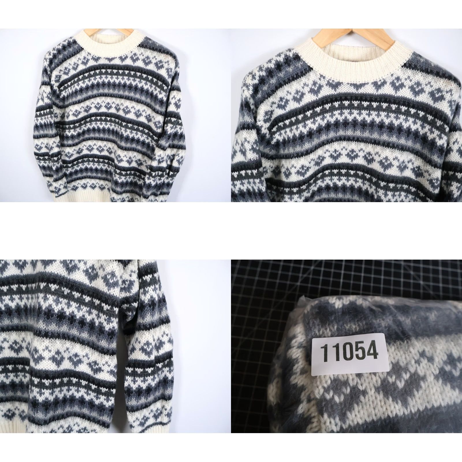Vintage VINTAGE Le Moda Mohair Wool Blend Sweater Women's XL Ivory Fair Isle Chunky-Knit Pullover Crew Neck Long Sleeve Casual Retro 90s Womens Size XL / US 12-14 / IT 48-50 - 8 Thumbnail