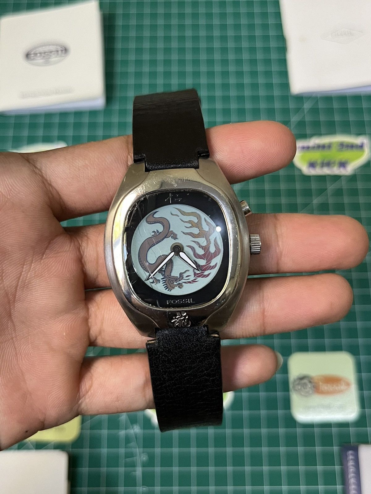Fossil Vintage FOSSIL BIG TIC WATCH DRAGON FLAME Size ONE SIZE - 3 Thumbnail