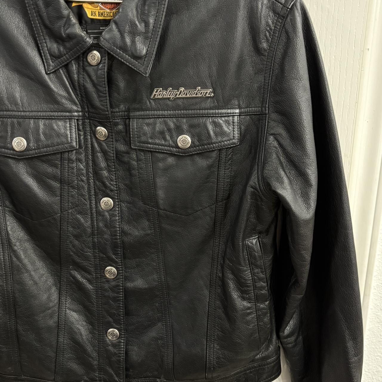 Harley Davidson Harley Davidson leather jacket with red accents Size L / US 10 / IT 46 - 4 Thumbnail