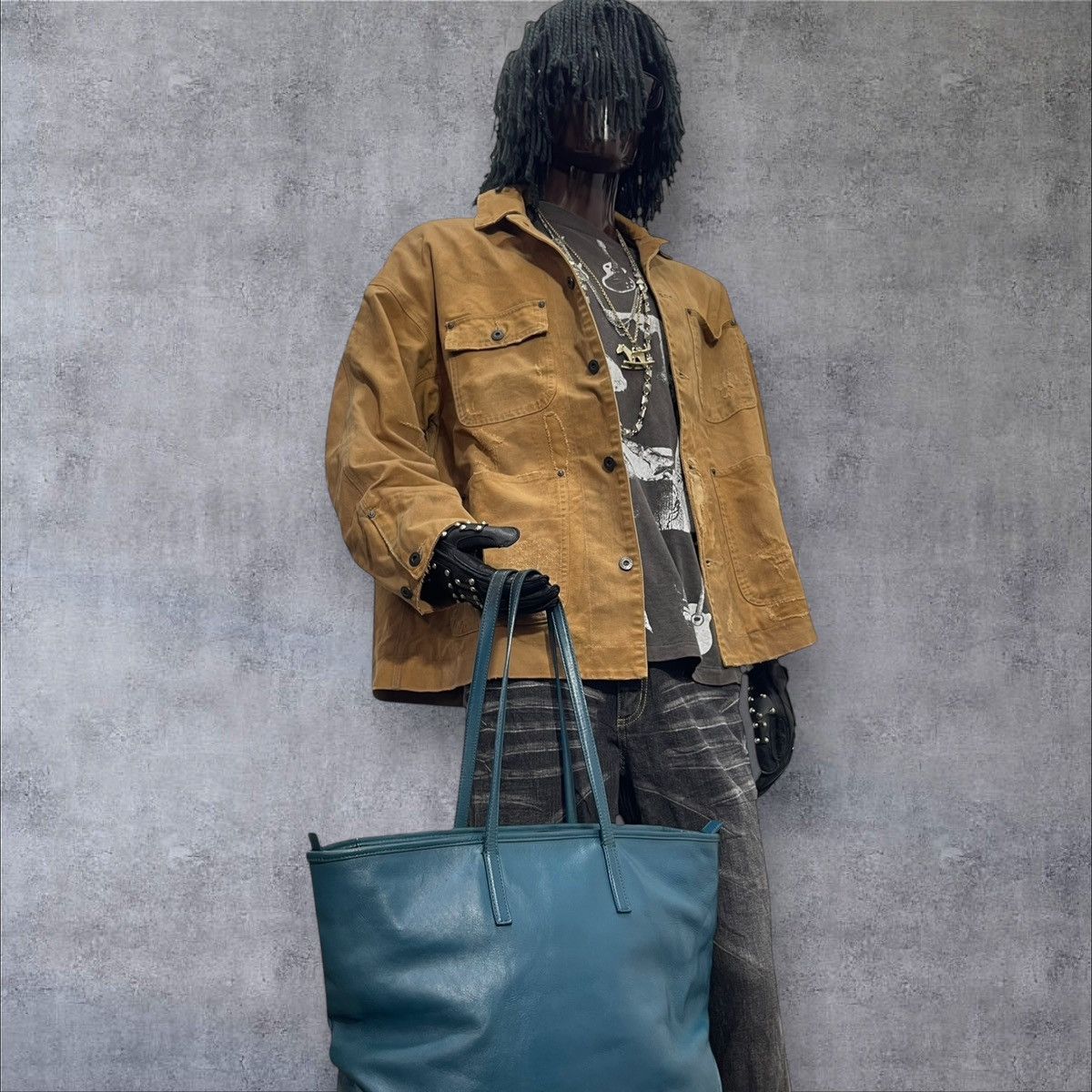 Comme des Garcons × Stussy Full Leather BLF Tote Bag prada julius dior cdg amiri 8🟩 Size ONE SIZE - 5 Thumbnail