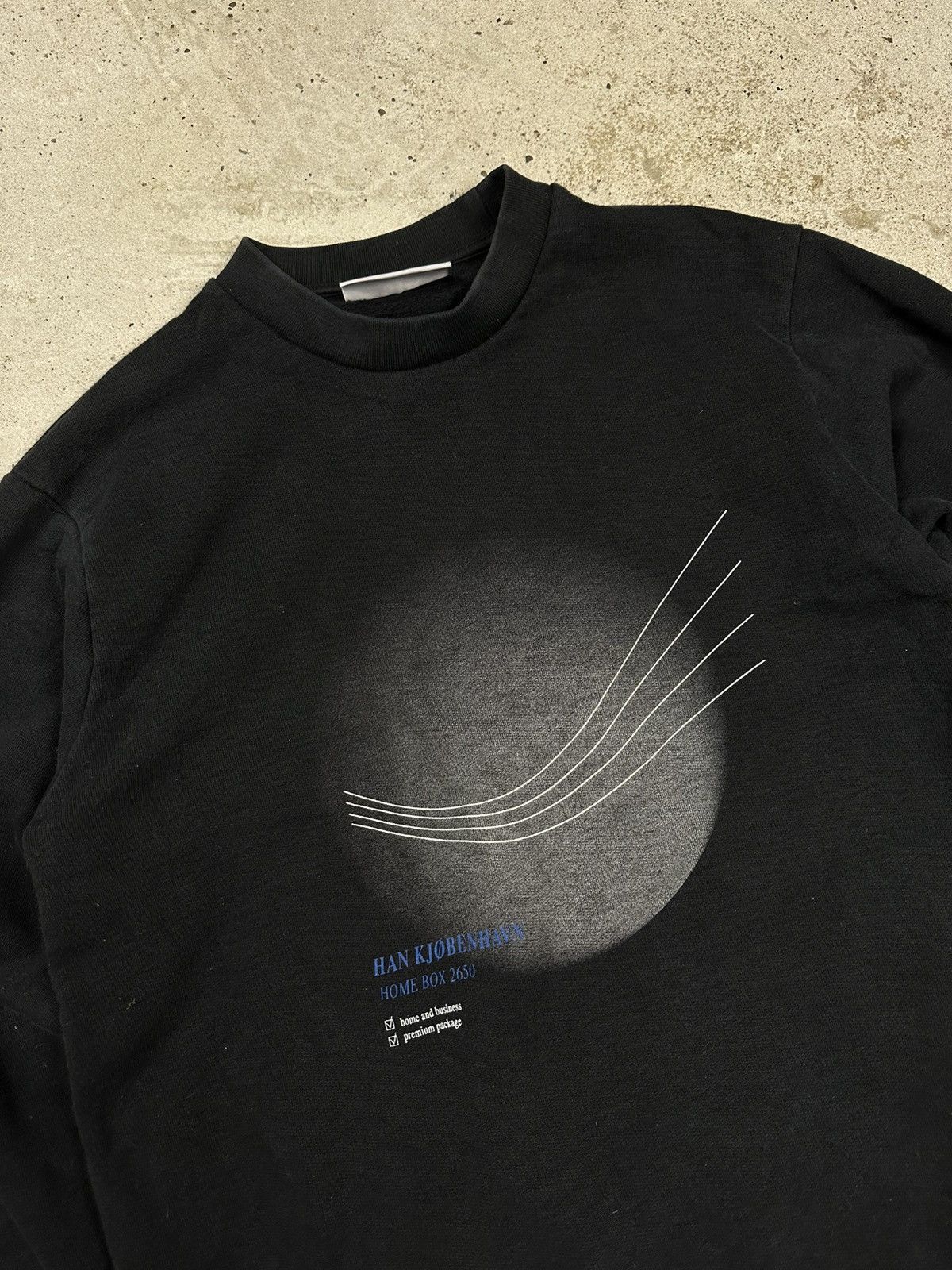 Han Kjobenhavn Han Kjobenhavn Black Home Box Crewneck Sweatshirt Size US S / EU 44-46 / 1 - 4 Thumbnail